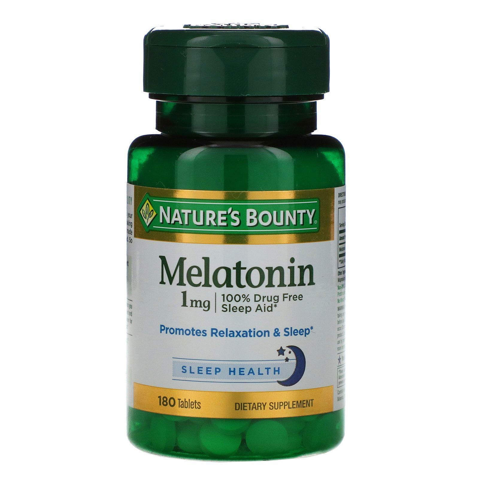 Nature's Bounty, Melatonin, 1 mg, 180 Tabletas