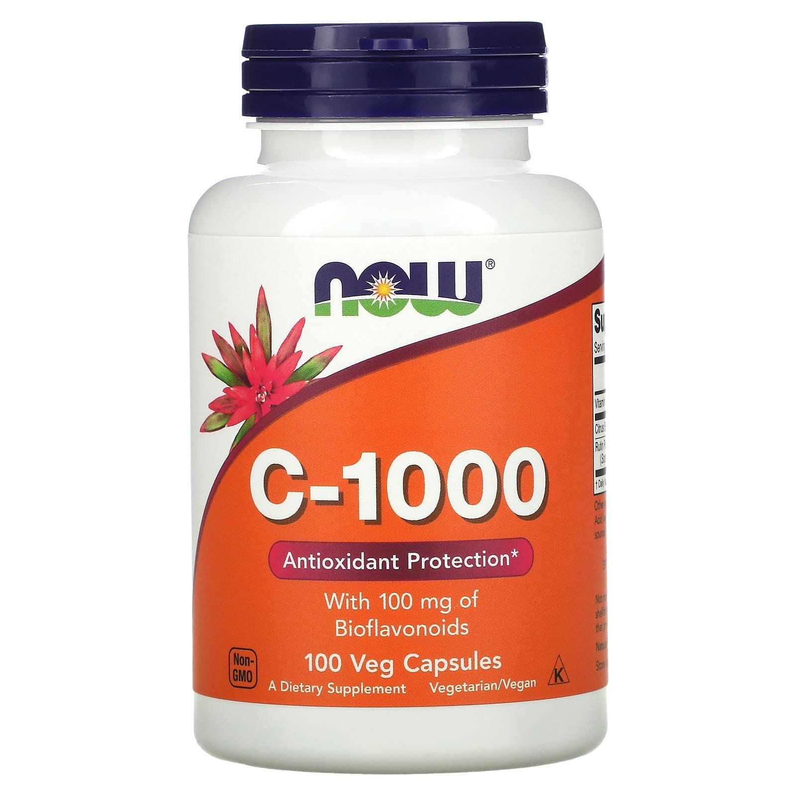 NOW Foods, Vitamina C-1000 con bioflavonoides, 100 cápsulas vegetales