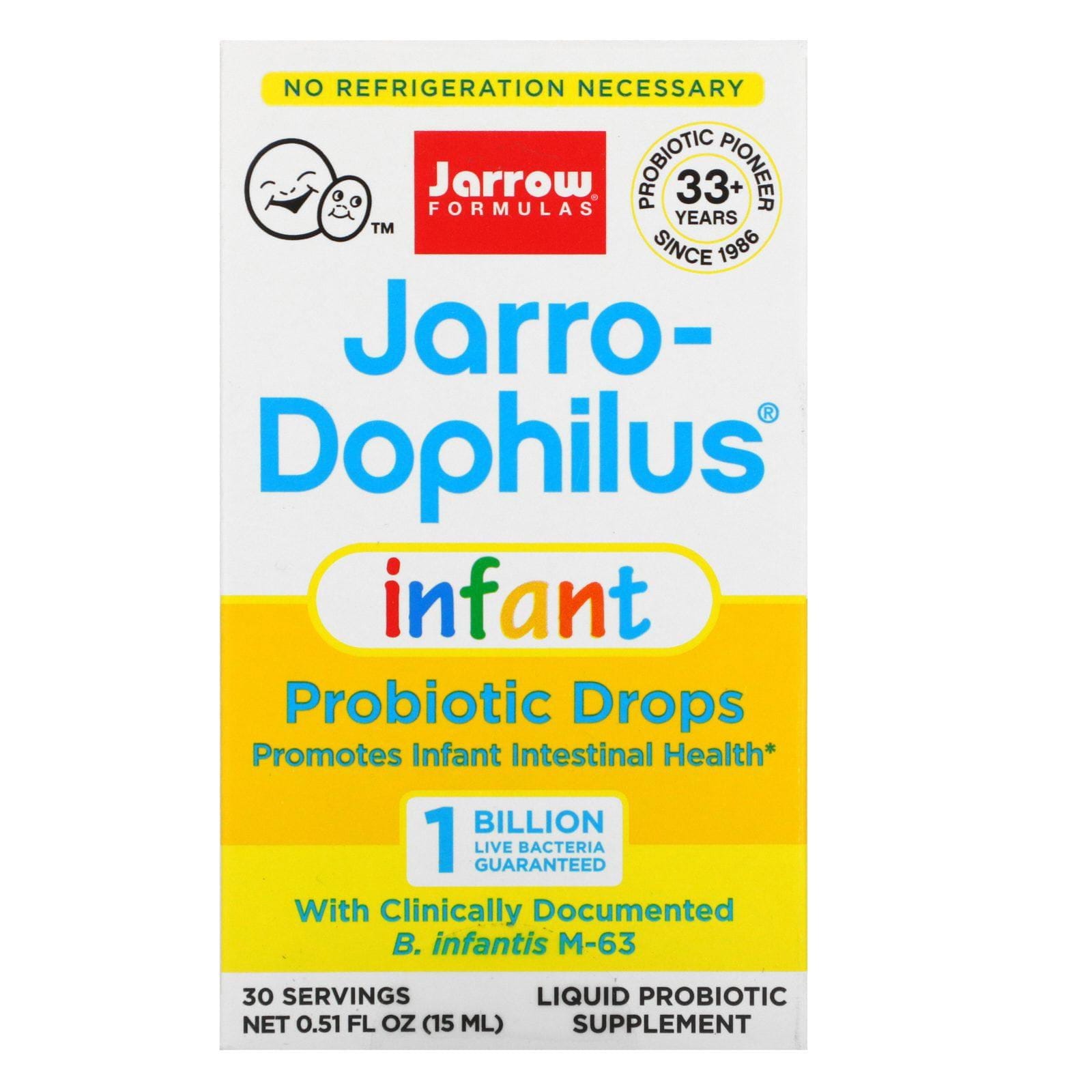 Jarrow Formulas, Bebés, Jarro-Dophilus, Probióticos en gotas, 1000 millones, 15 ml (0,51 oz. líq.)