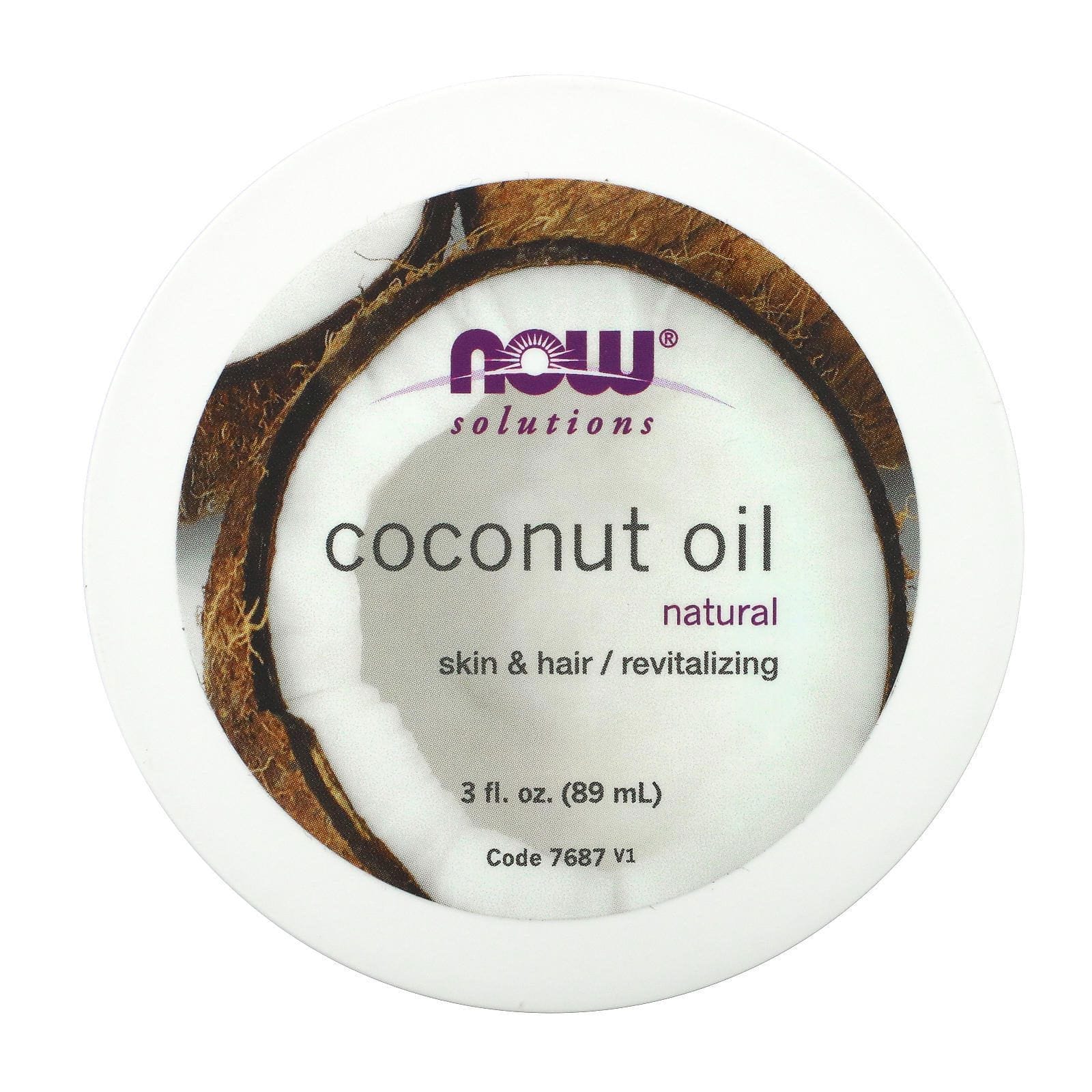Now Foods, Soluciones, aceite de coco, natural, 89 ml (3 oz. líq.)