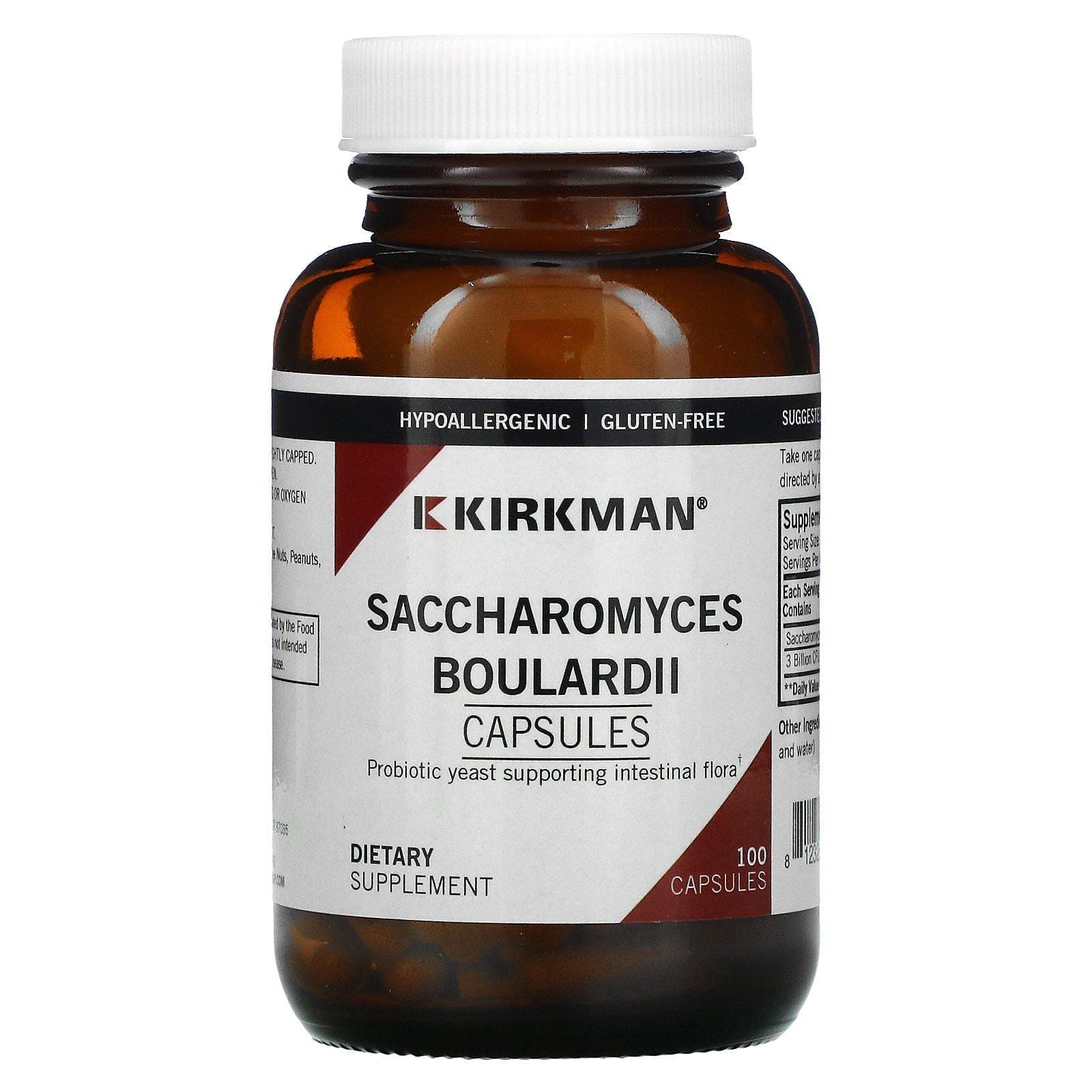 Kirkman Labs, Saccharomyces Boulardii, 3 Billions, 100 Vegetarian Capsules