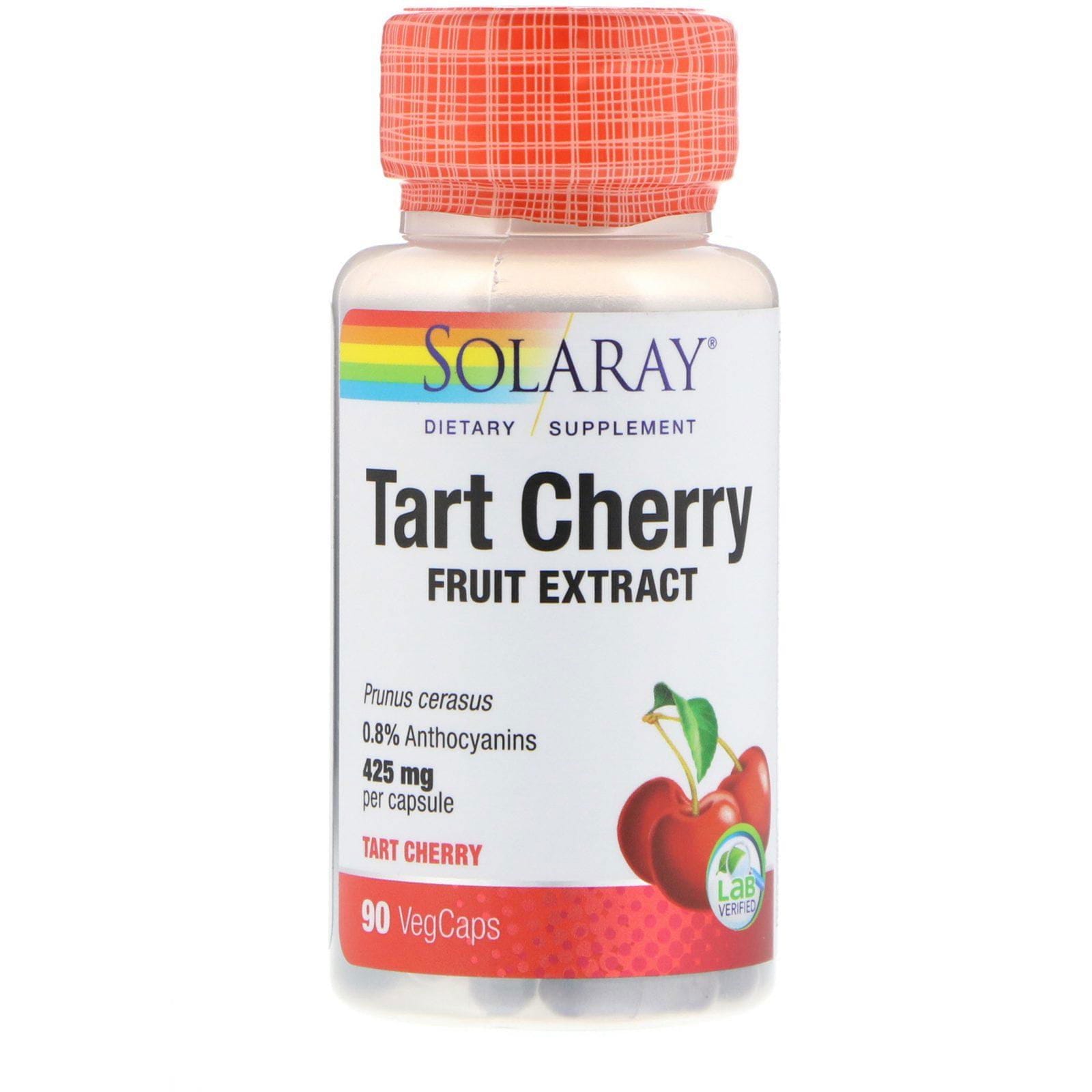 Solaray, Extracto de fruta de cereza agria, 425 mg, 90 cápsulas vegetales