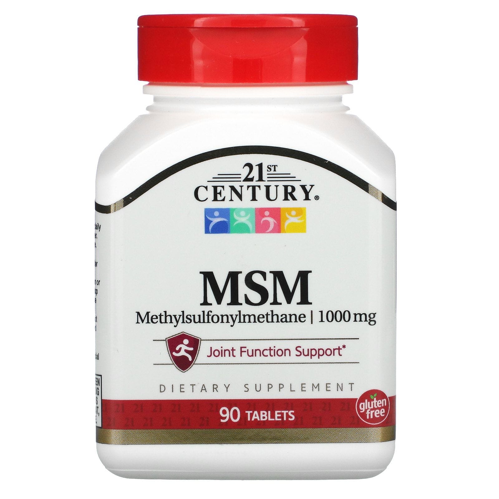 21st Century, MSM, Metilsulfonilmetano, 1000 mg, 90 comprimidos