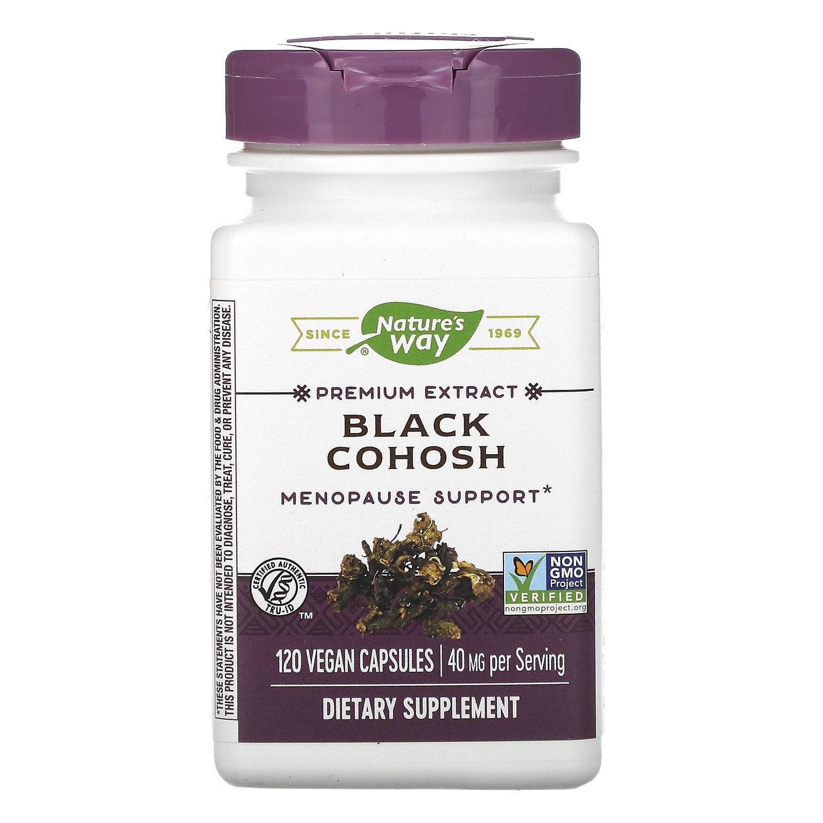 Nature's Way, Black Cohosh, 40 mg, 120 Vegan Capsules