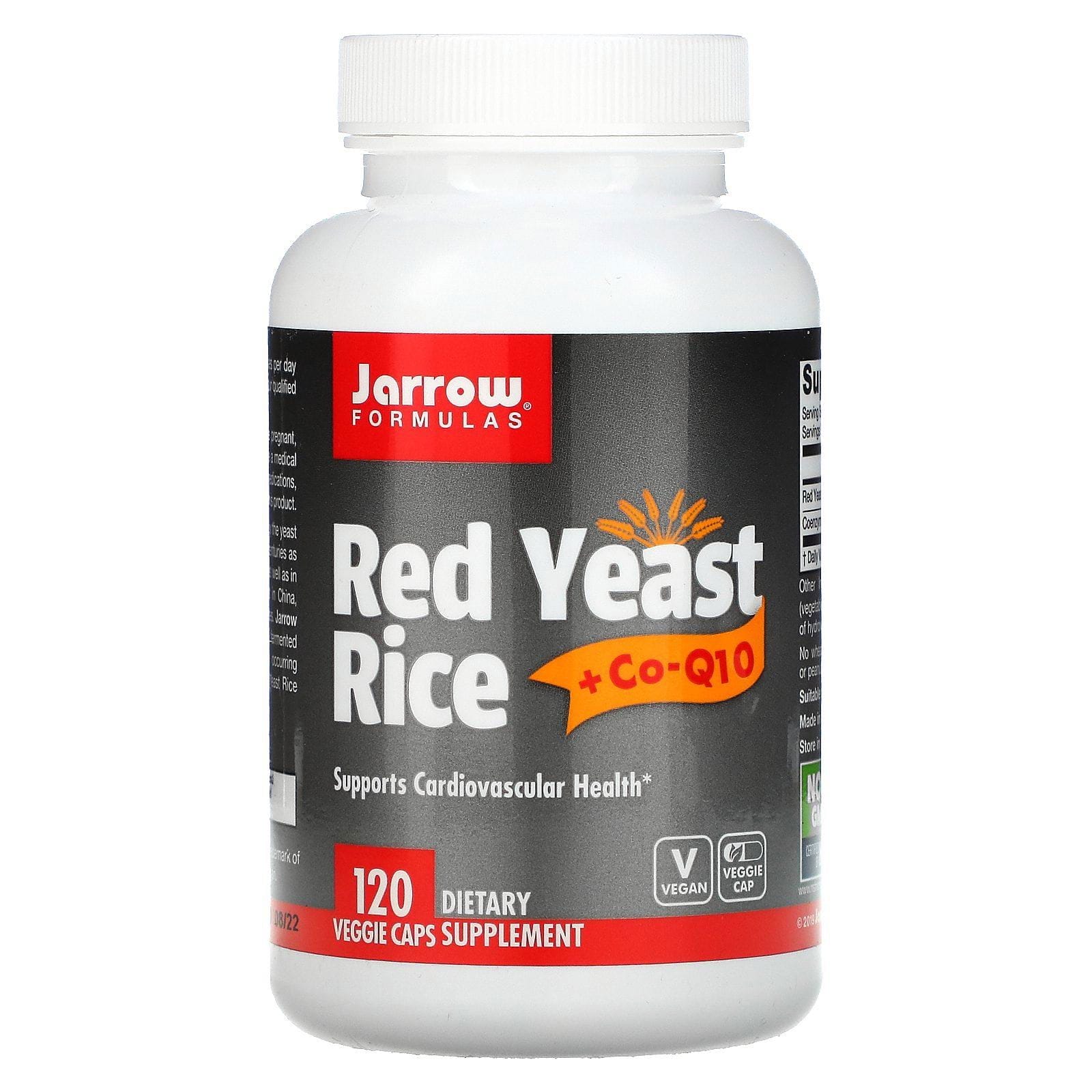 Jarrow Formulas, Arroz de Levadura Roja + Co-Q10, 120 Cápsulas