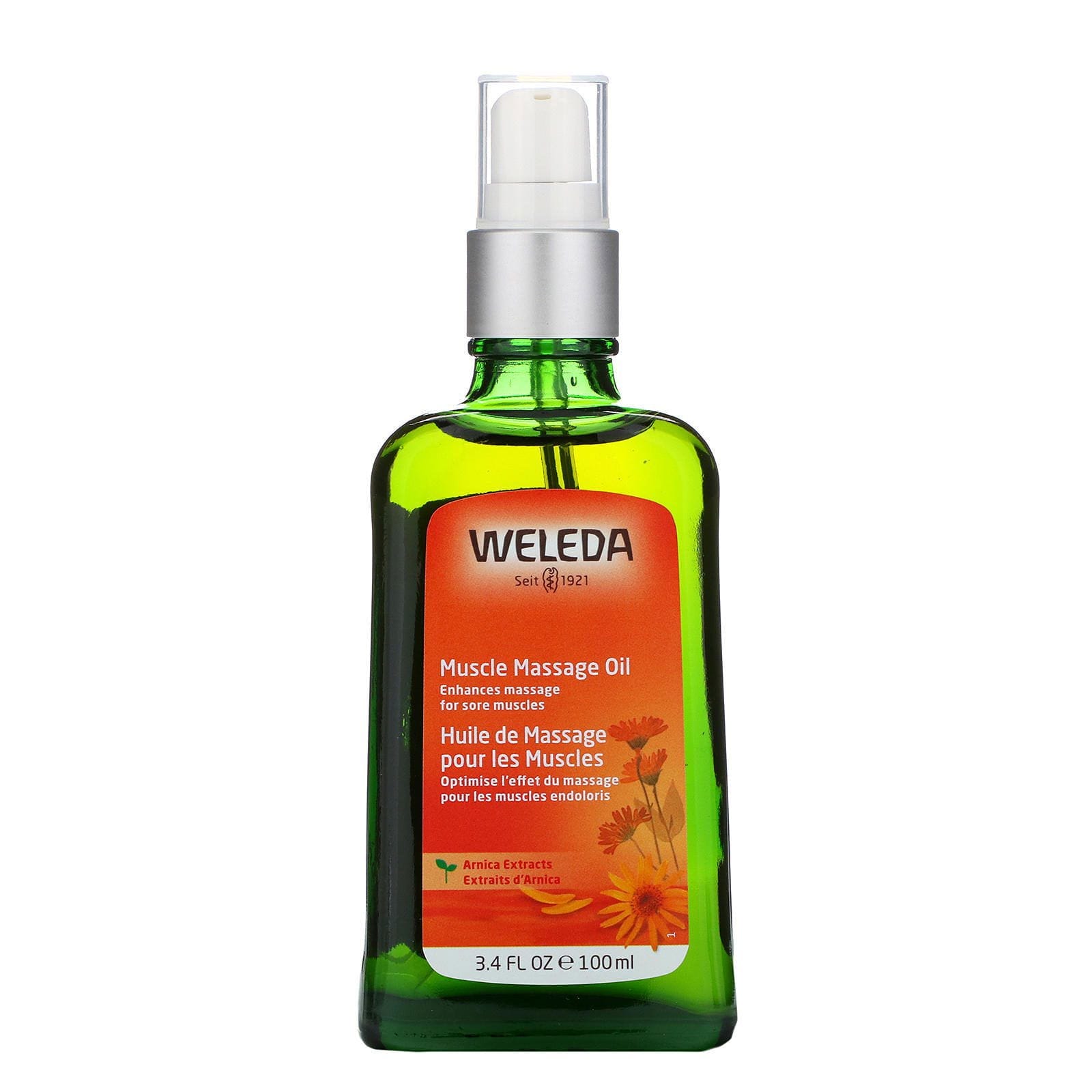 Weleda, Aceite para masaje muscular, extractos de árnica, 3,4 fl oz (100 ml)