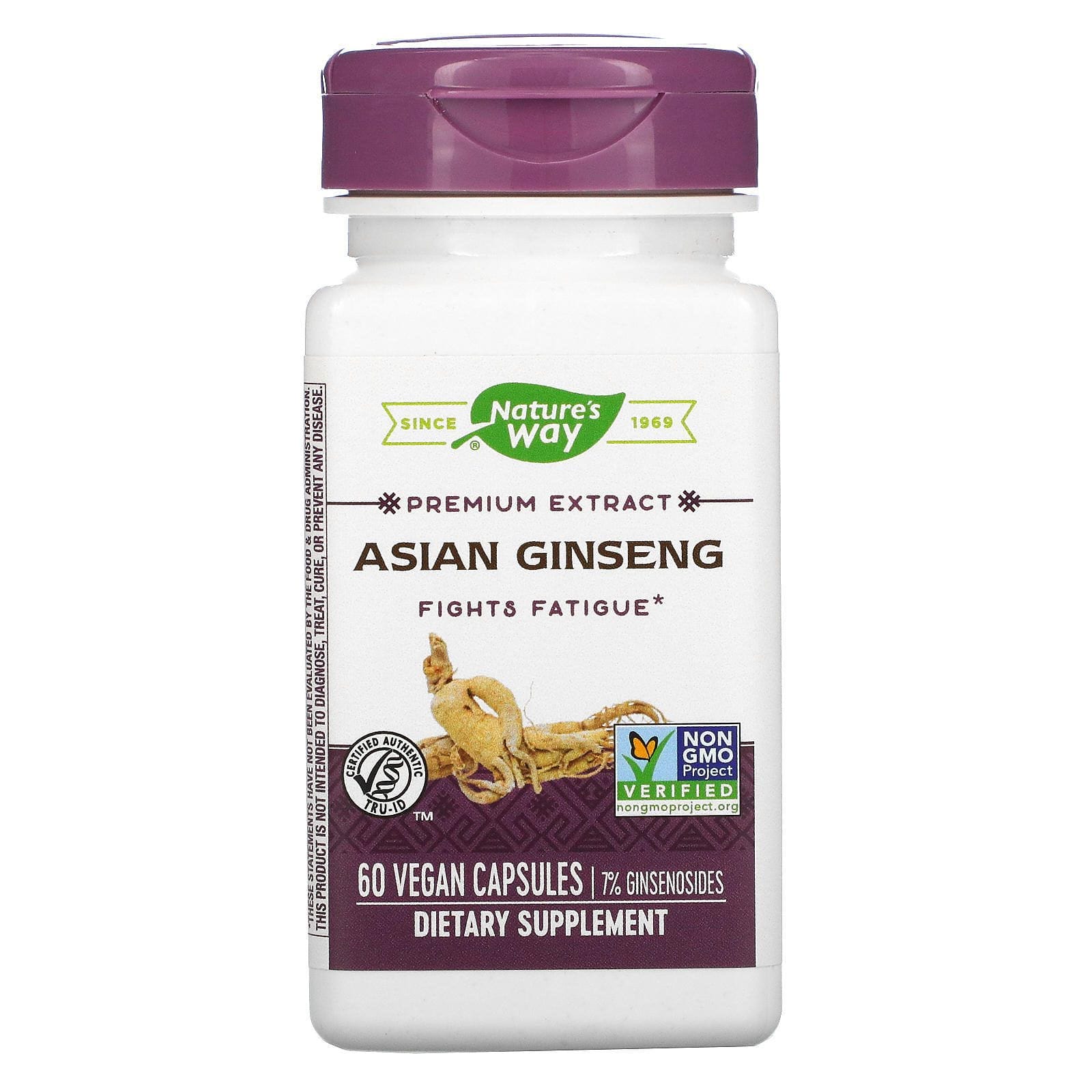 Nature's Way, Asian Ginseng, 60 Vegan Capsules