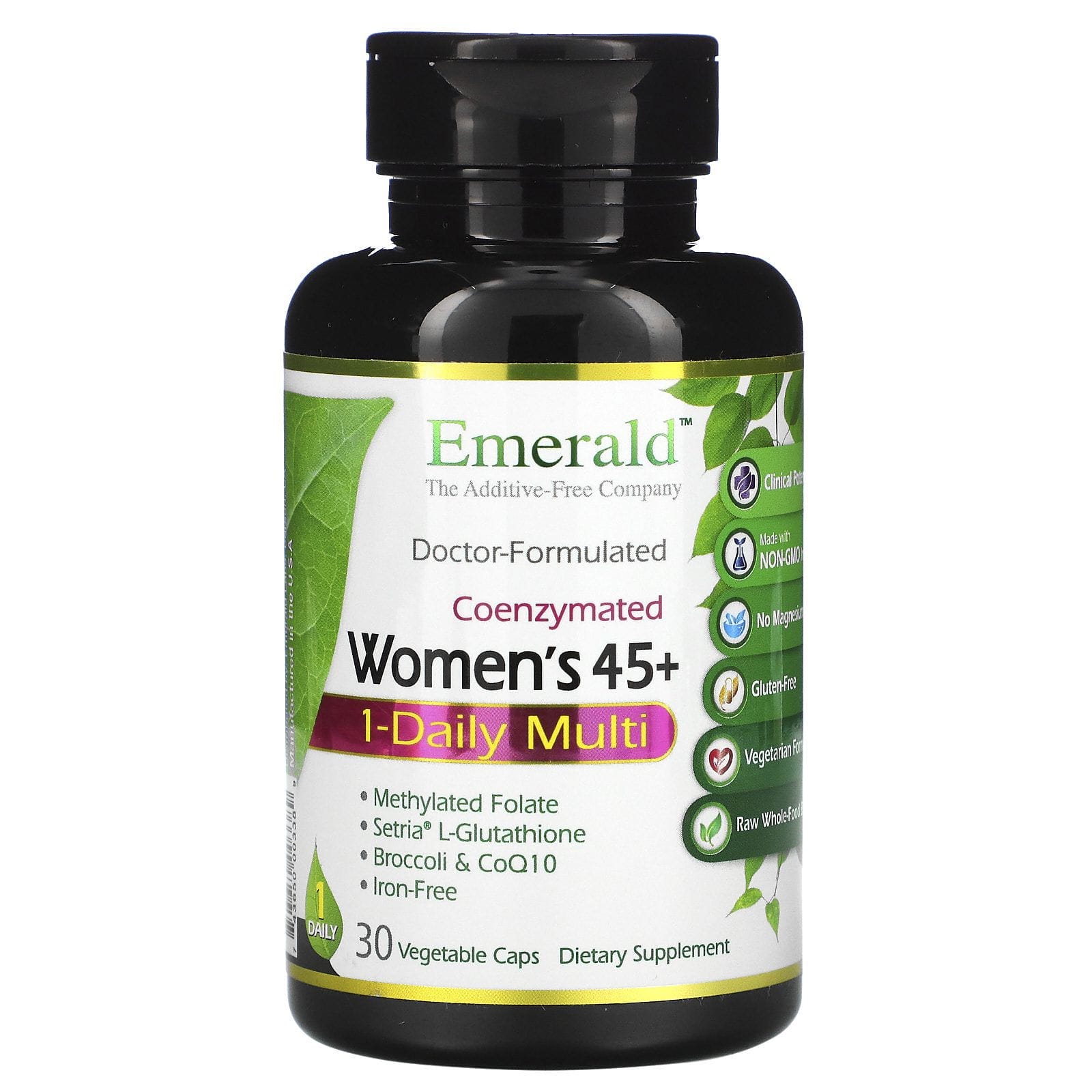 Emerald Laboratories, CoEnzymated Women's 45+ 1 Daily Multi, 30 cápsulas vegetales