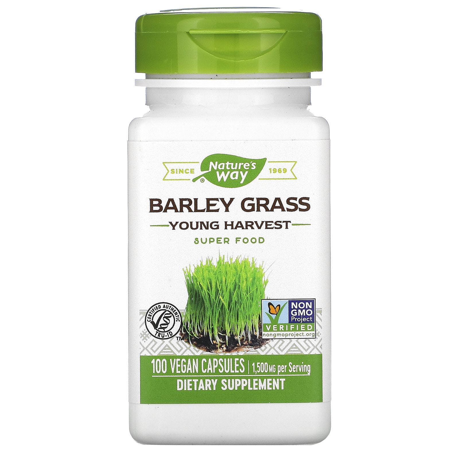 Nature's Way, Barley Grass, Young Harvest, 1,500 mg, 100 Vegan Capsules