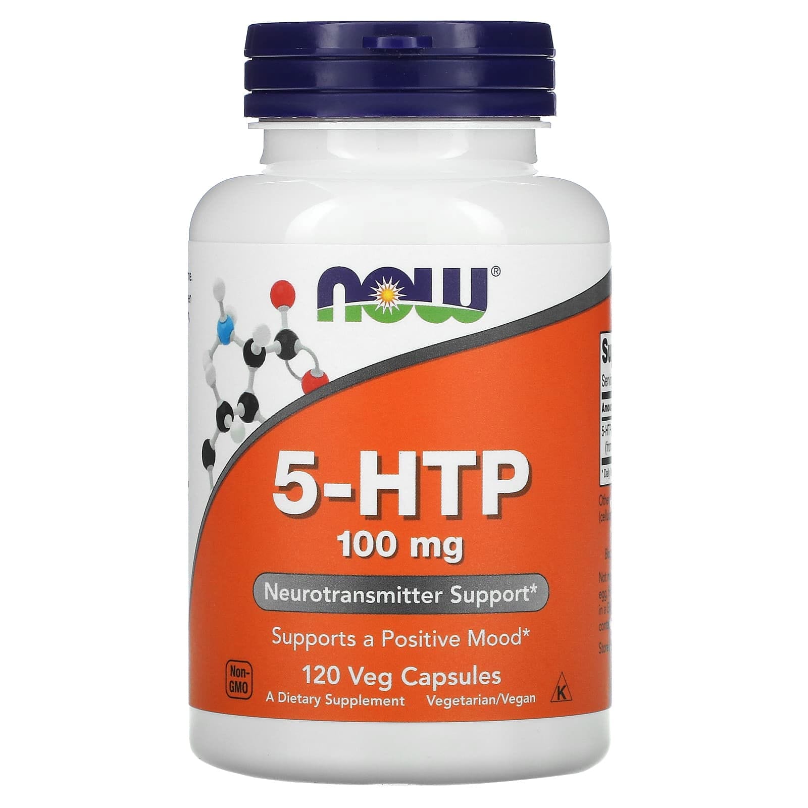 NOW Foods, 5-HTP, 100 mg, 120 cápsulas vegetales