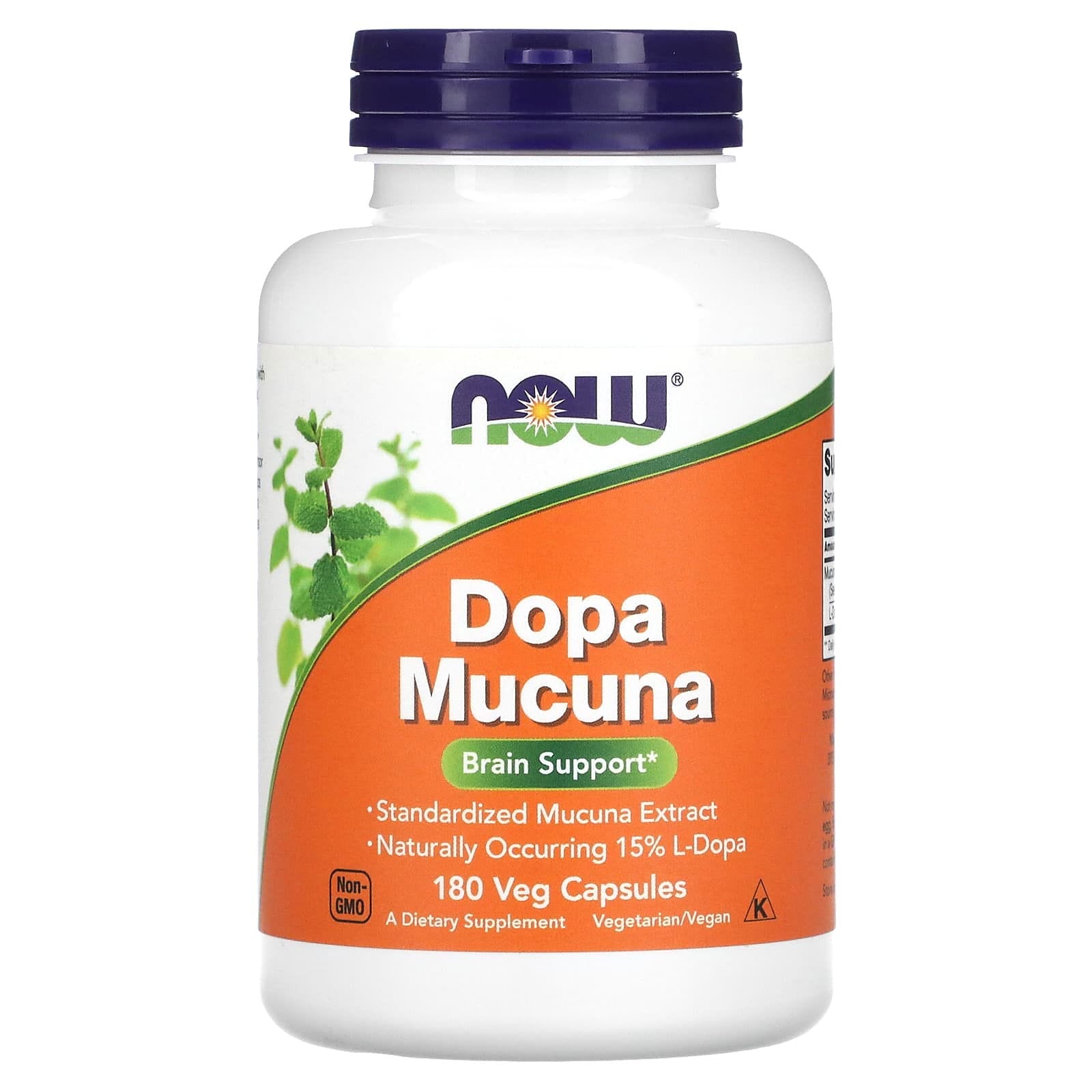 NOW Foods, L-dopa y Mucuna, 180 cápsulas vegetales