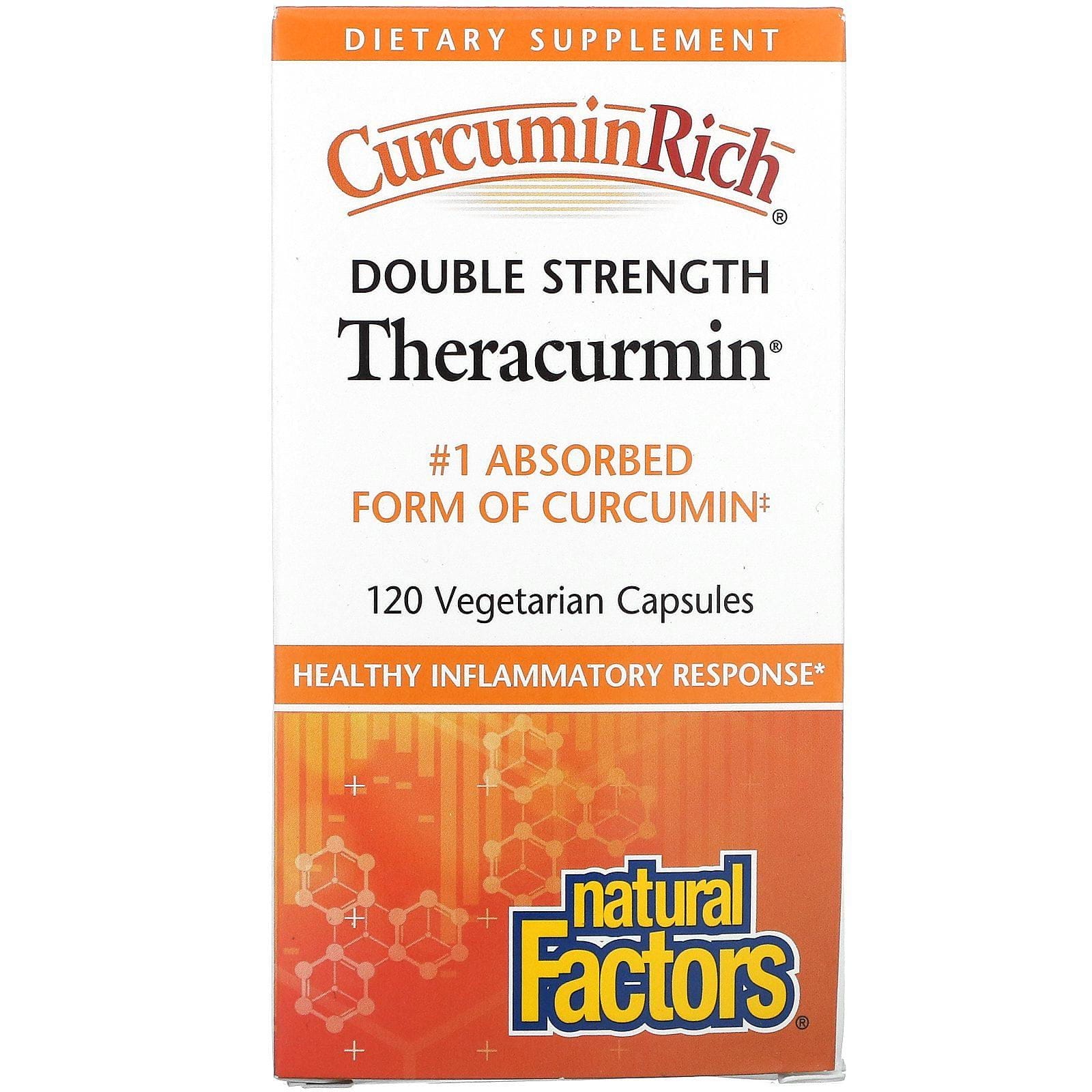 Natural Factors, CurcuminRich, Theracurmin con doble concentración, 120 cápsulas vegetales