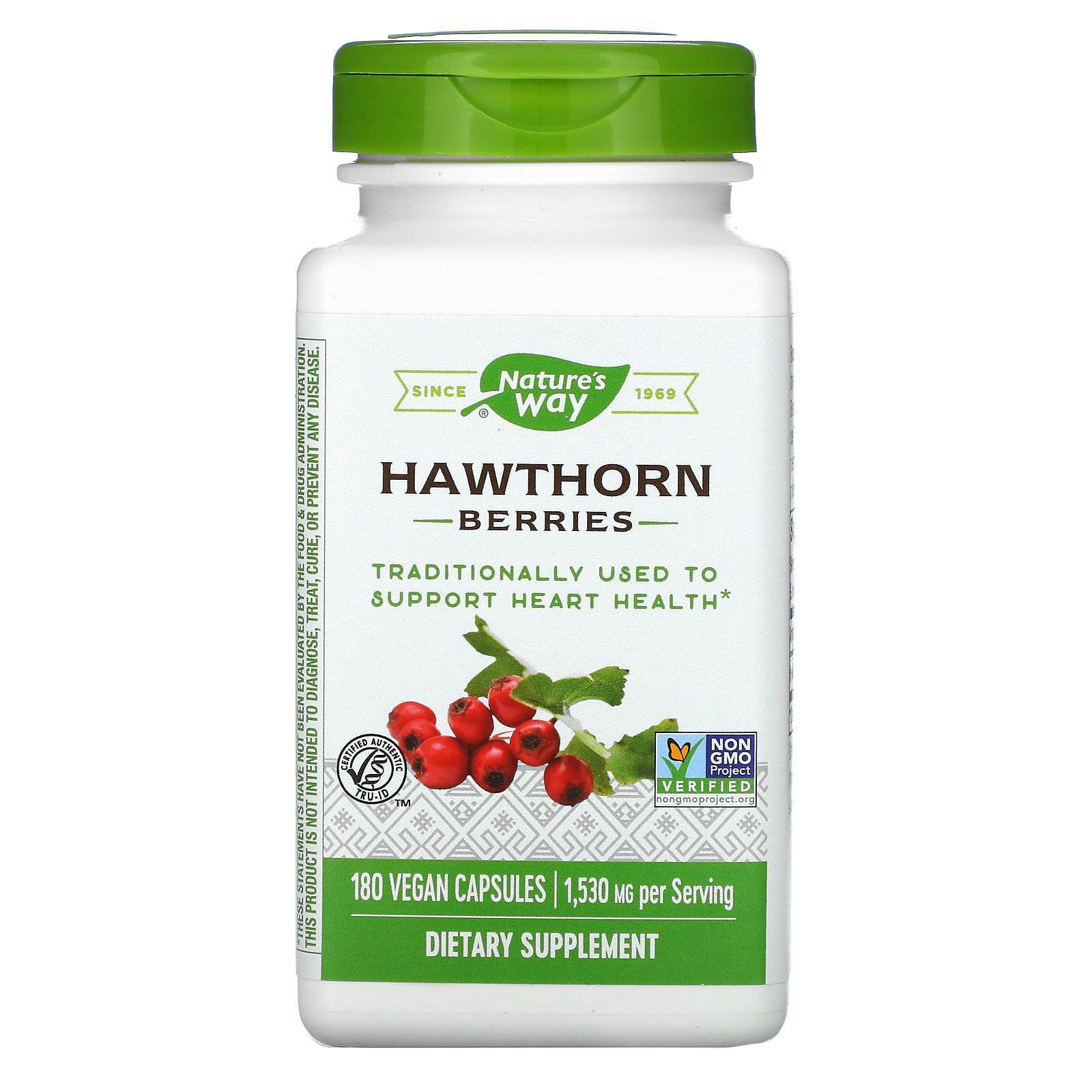Nature's Way, Hawthorn Berries, 1,530 mg, 180 Vegan Capsules
