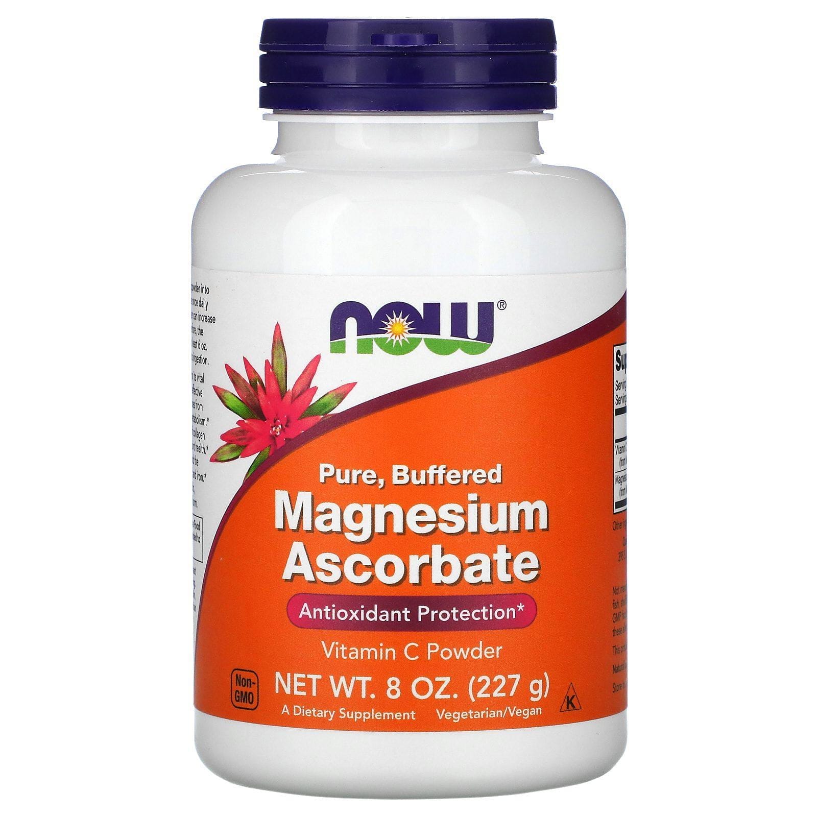 Now Foods, Ascorbato de magnesio puro y atenuado, 8 oz (227 g)