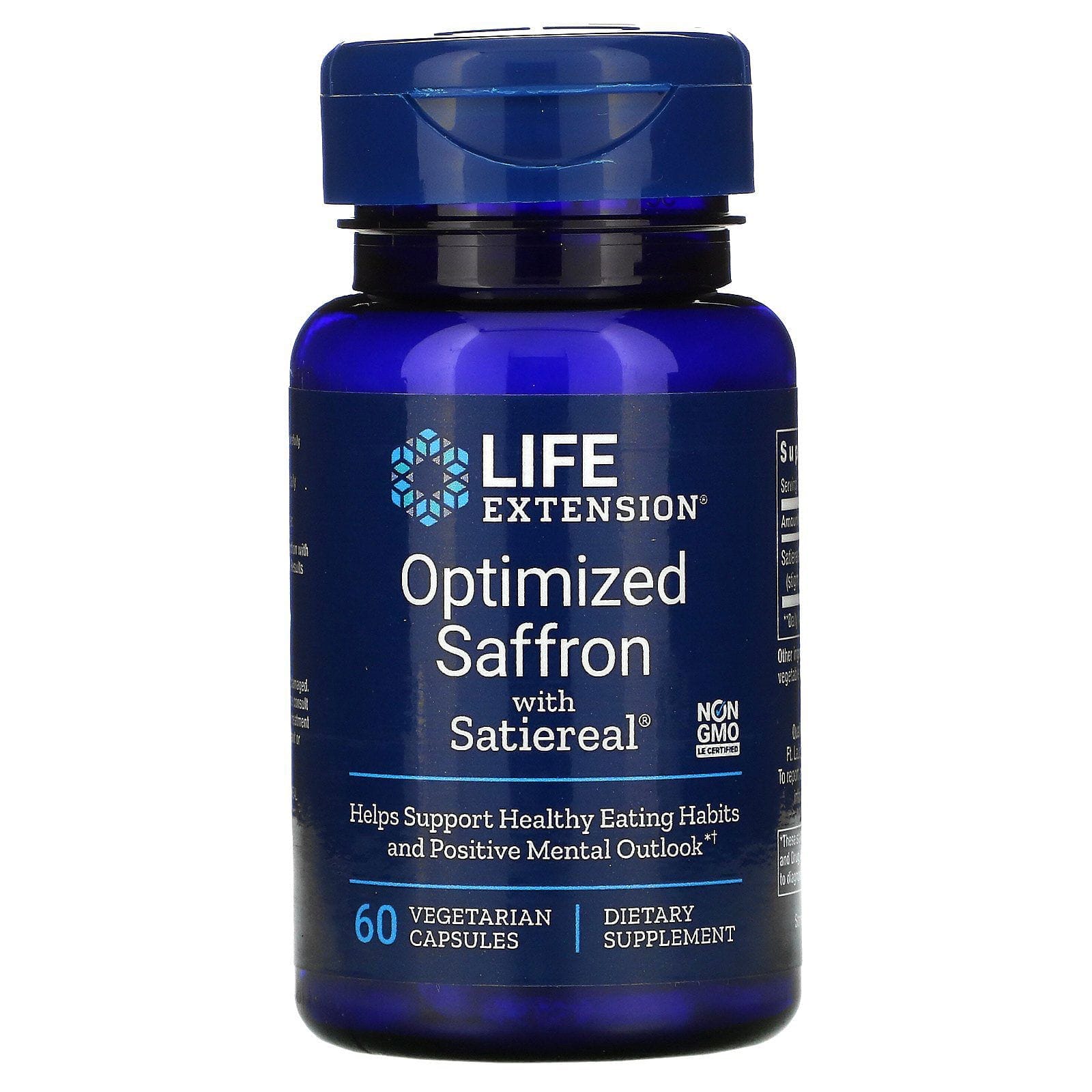 Life Extension, Azafrán optimizado con Satiereal, 60 cápsulas vegetarianas