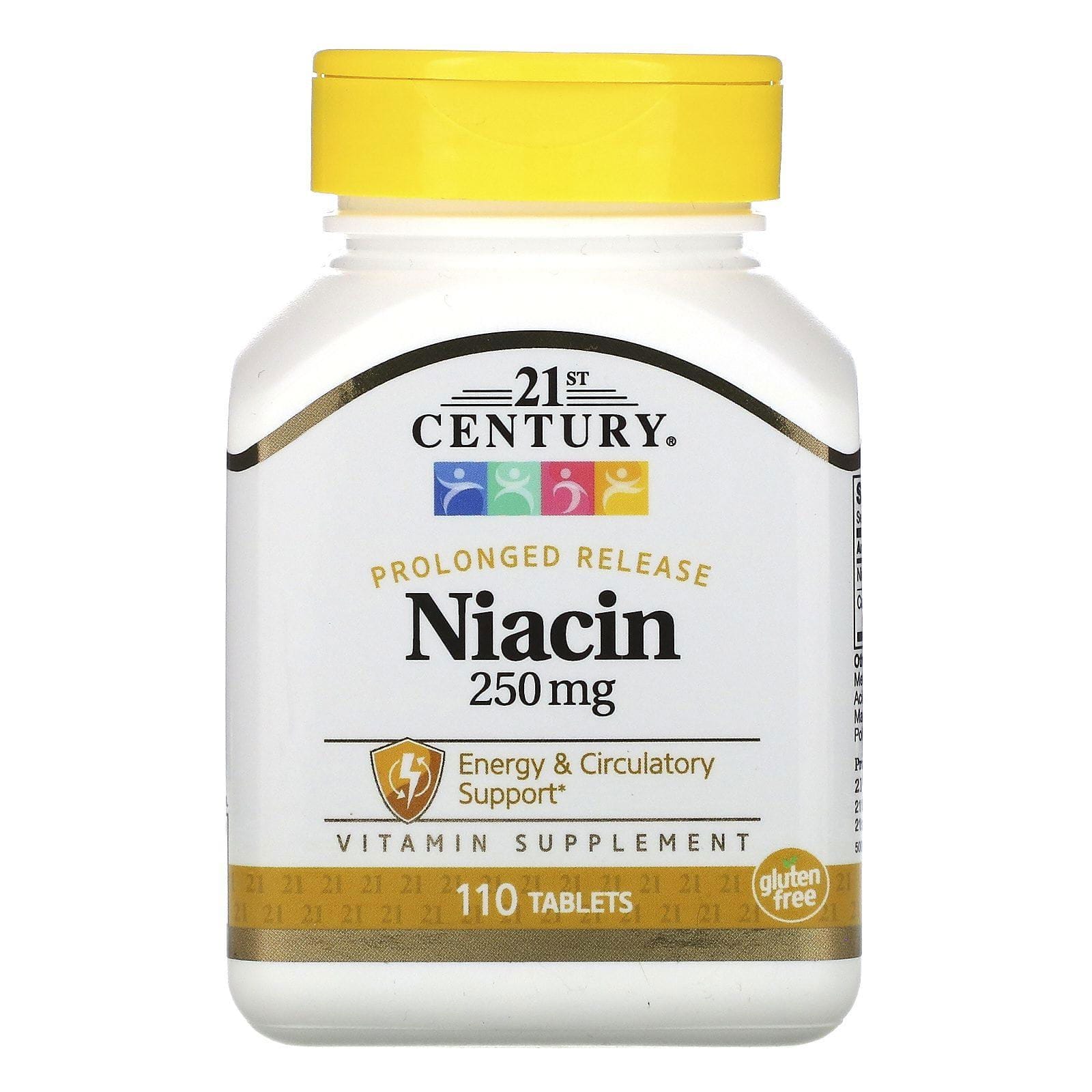 21st Century, Prolonged Release Niacin, 250 mg, 110 Tablets