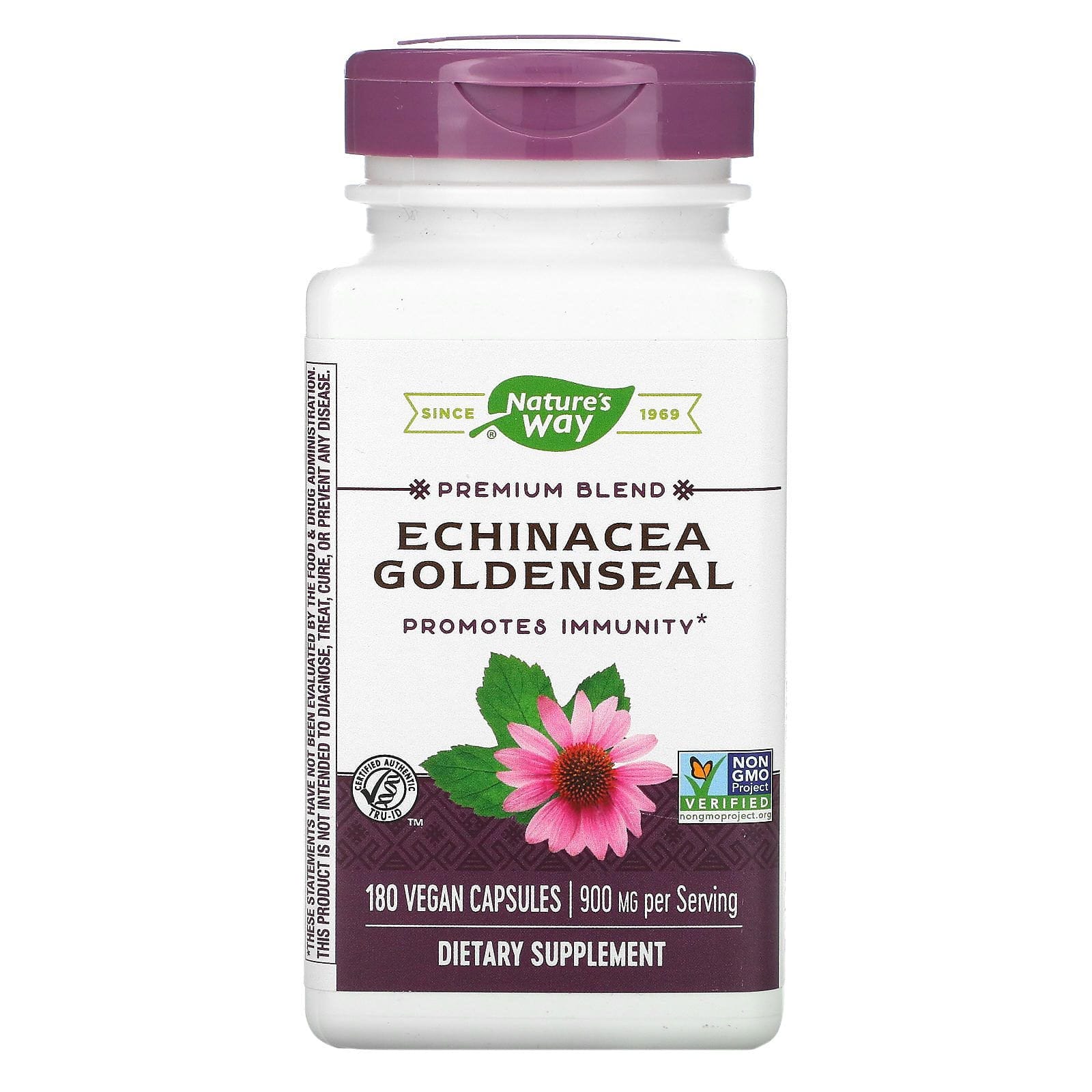 Nature's Way, Echinacea Goldenseal, 900 mg, 180 Vegan Capsules