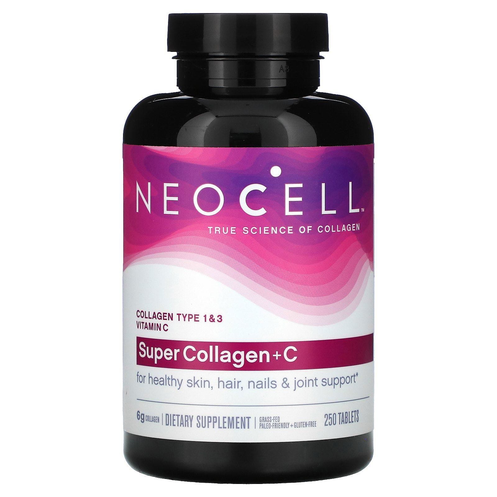 Neocell, Super Collagen con vitamina C, 250 comprimidos