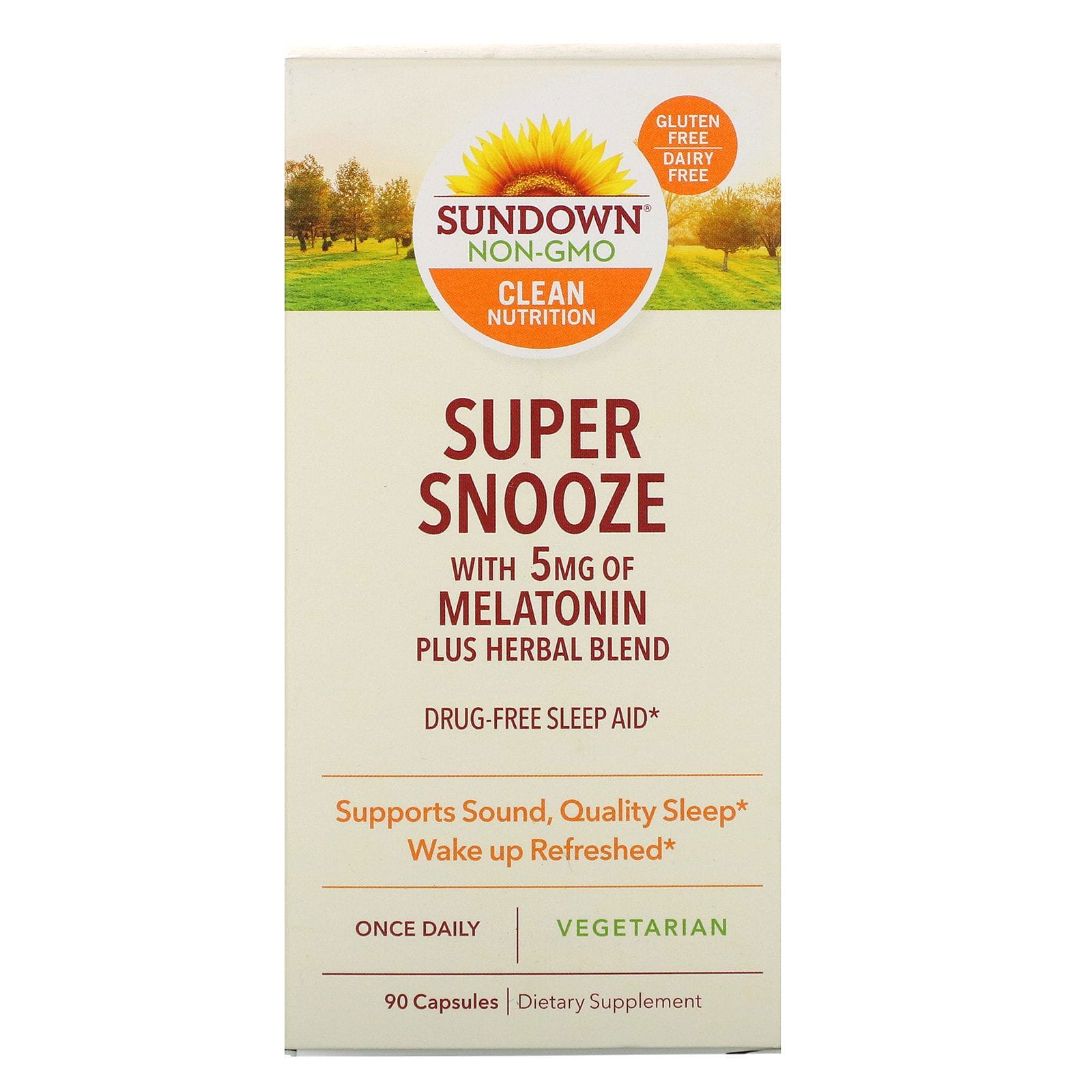 Sundown Naturals, Melatonina Súper Sueño, 90 Cápsulas
