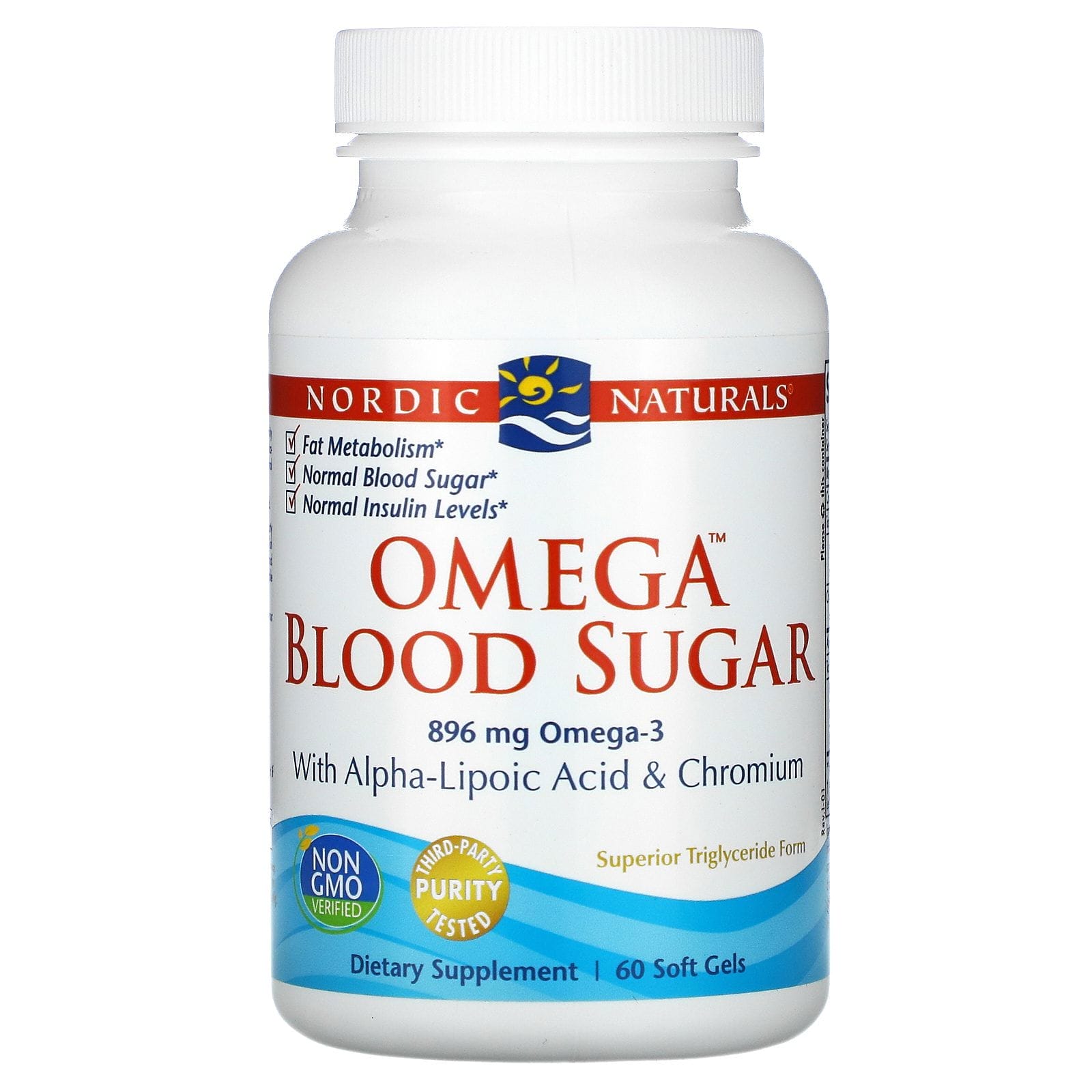 Nordic Naturals, Omega Blood Sugar, 1000 mg, 60 cápsulas blandas