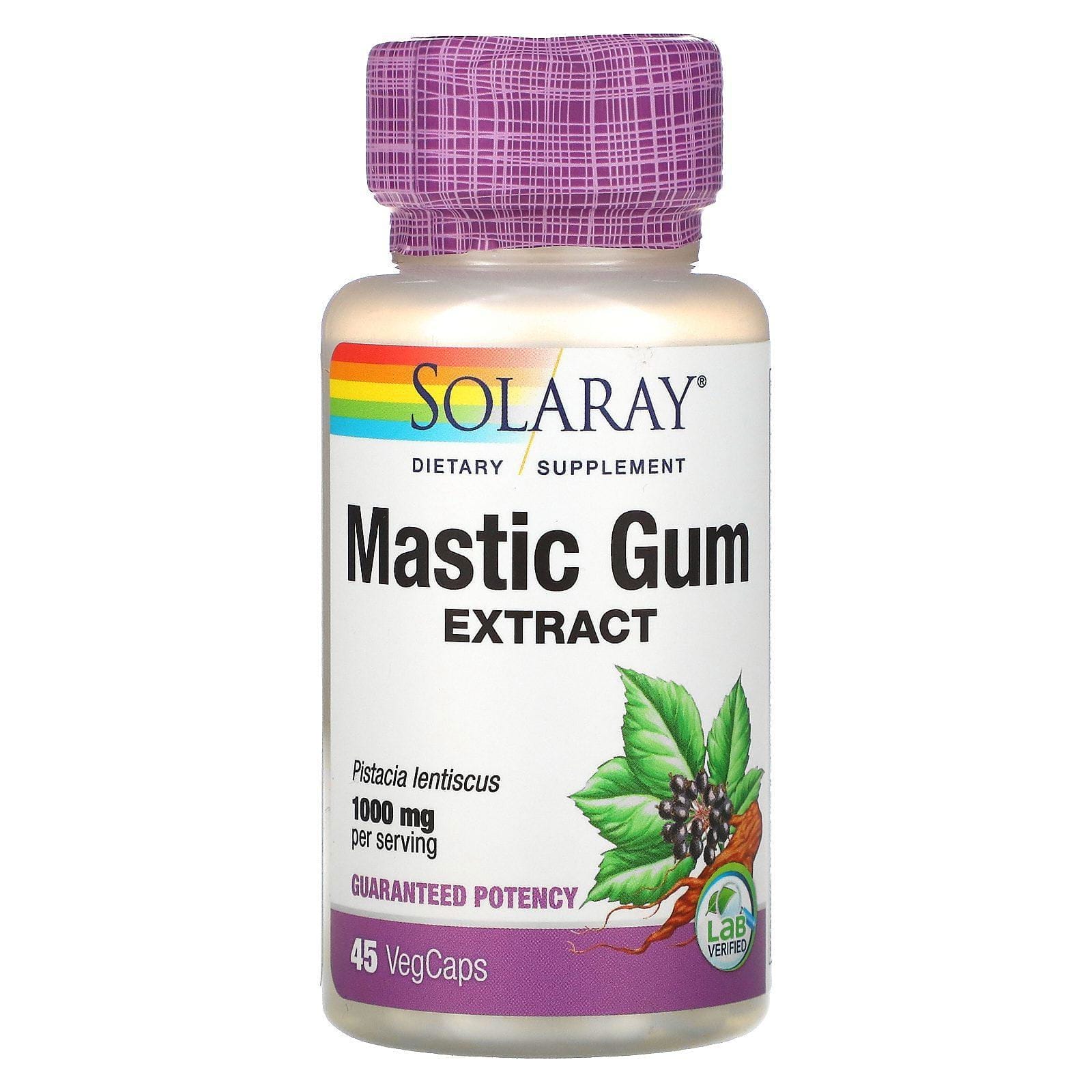 Solaray, Mastic Gum Extract, 1,000 mg, 45 VegCaps