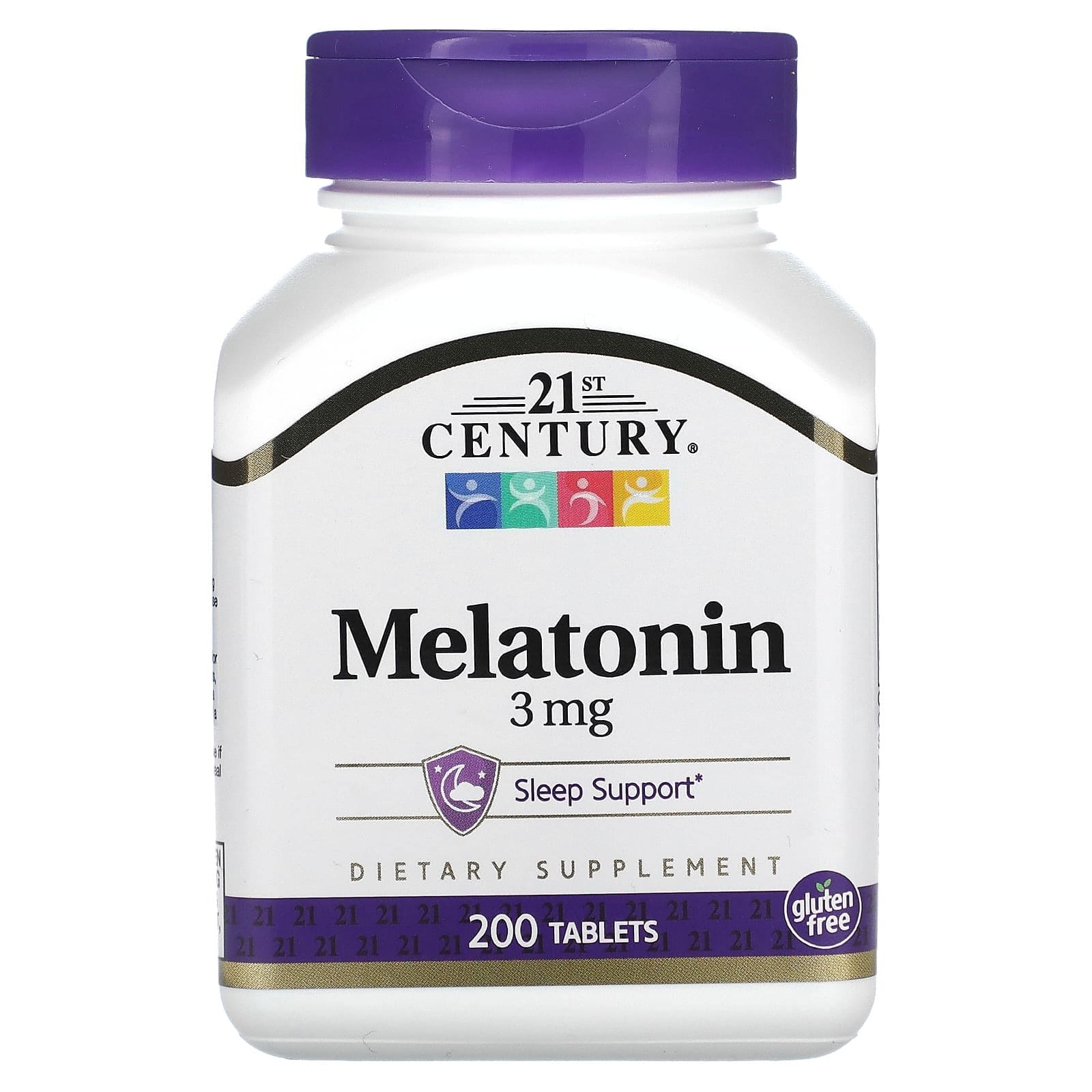 21st Century, Melatonina, 3 mg, 200 comprimidos