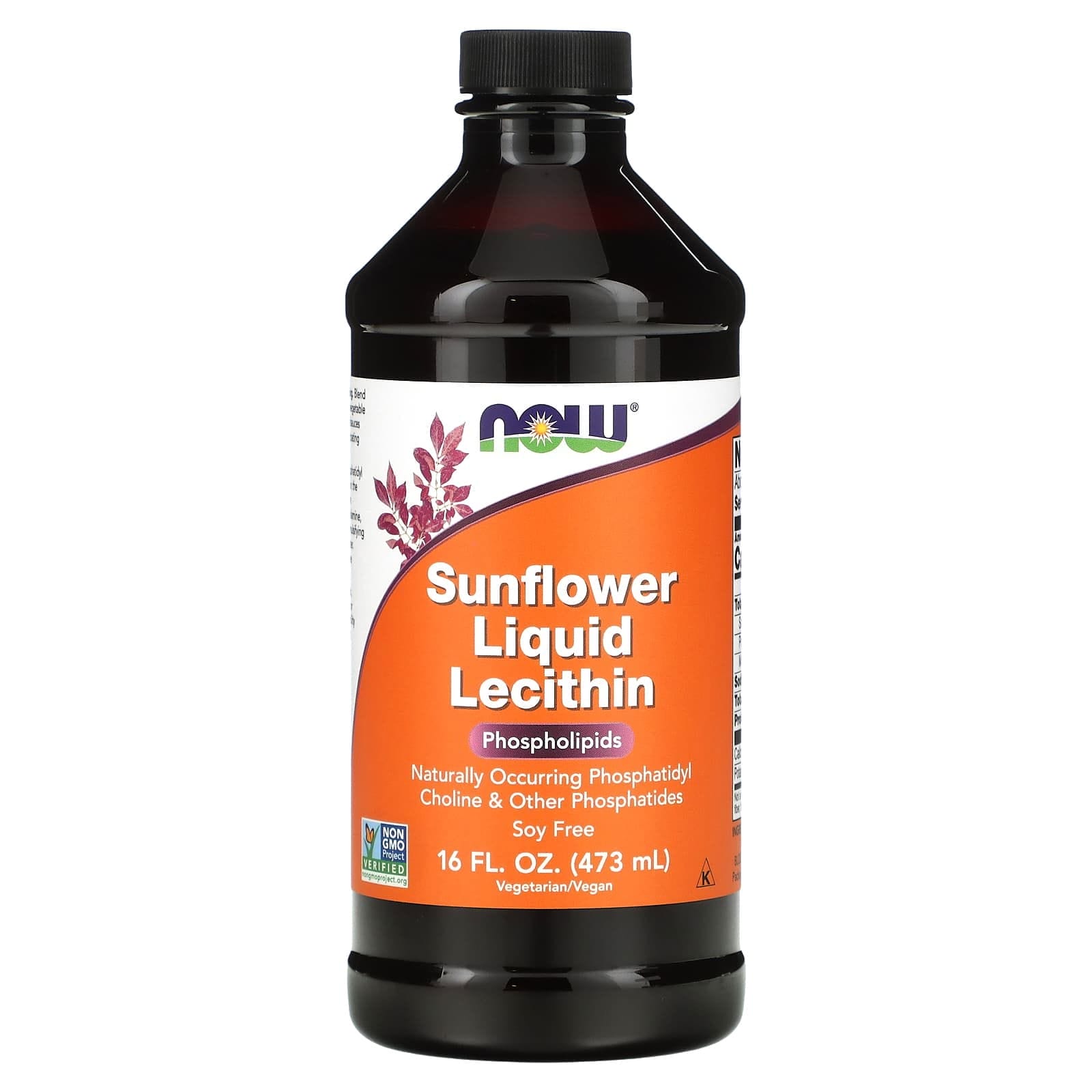 NOW Foods, Lecitina líquida de girasol, 473 ml (16 oz. Líq.)