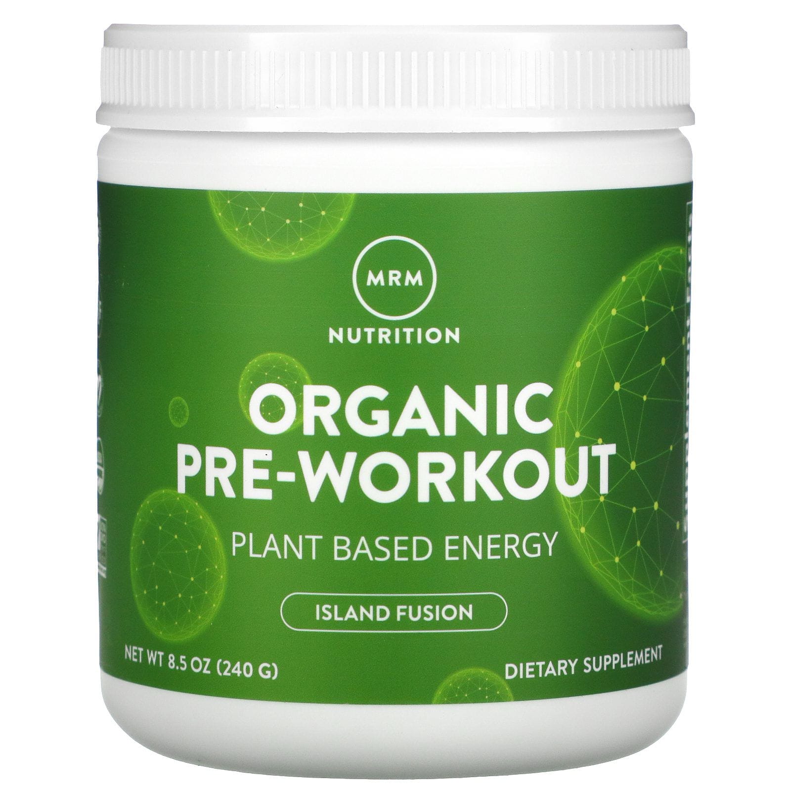 MRM, Suplemento pre-entreno orgánico, Fusión isleña, 8.5 oz (240 g)
