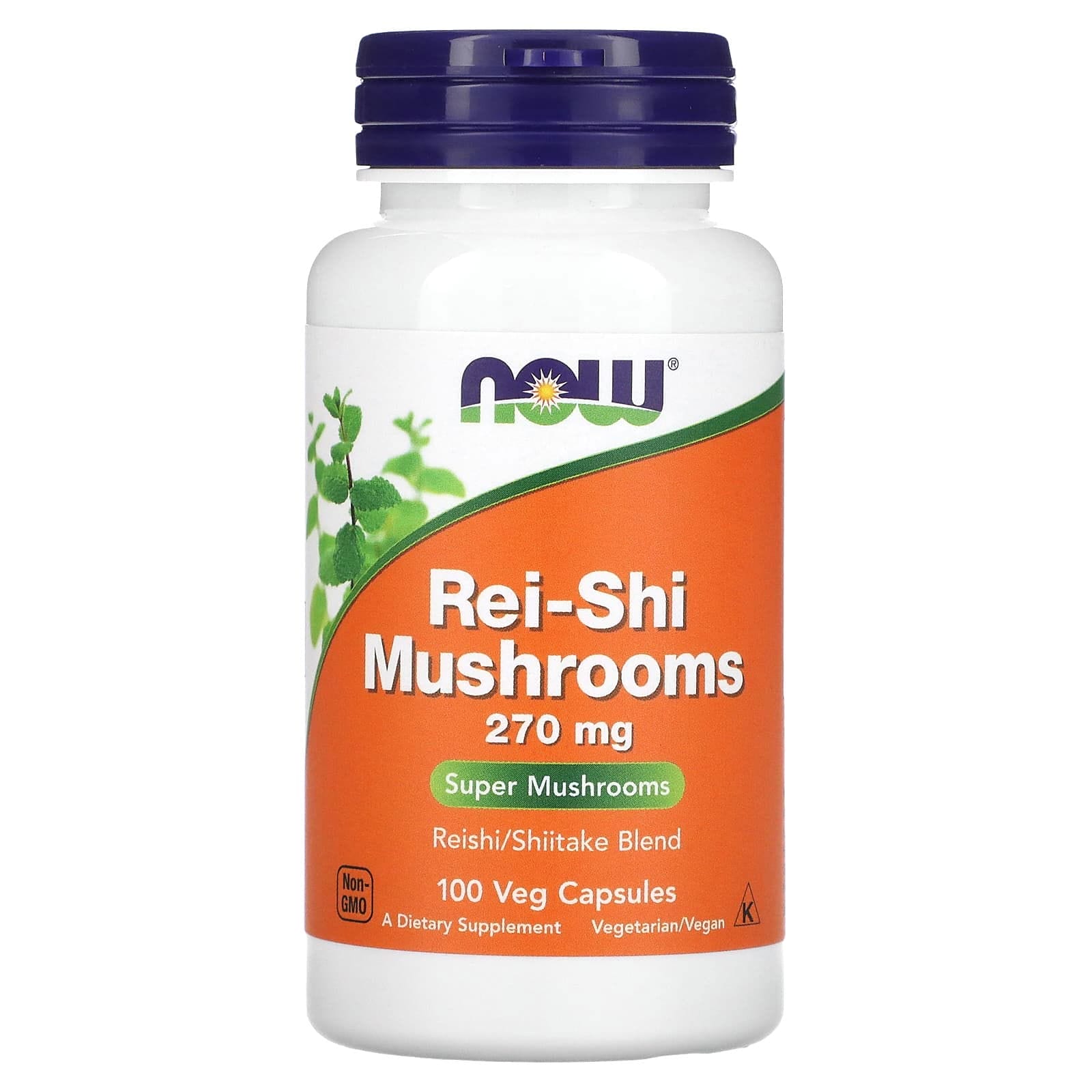 NOW Foods, Hongos reishi, 270 mg, 100 cápsulas vegetales