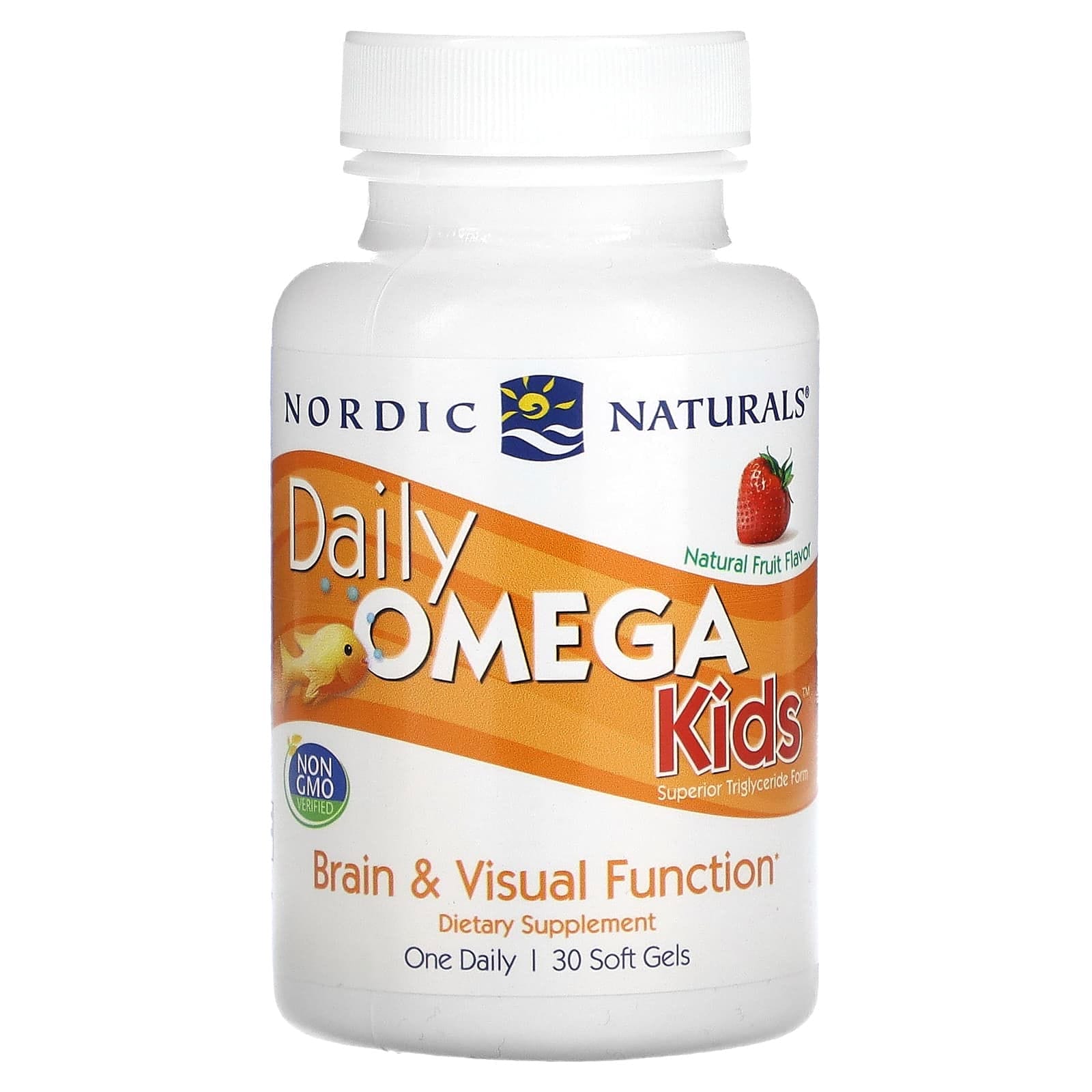 Nordic Naturals, Daily Omega Kids, Suplemento diario con omega para niños, Sabor natural a frutas, 30 cápsulas blandas