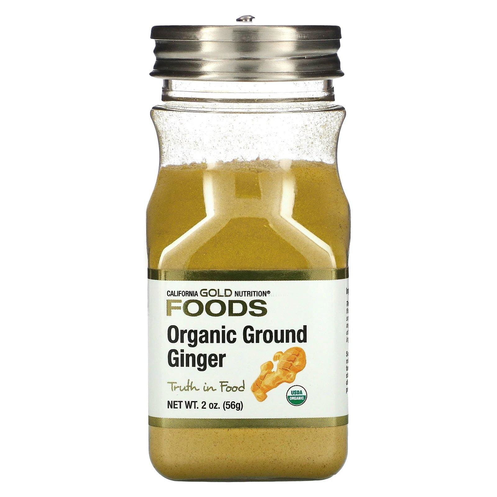 California Gold Nutrition, Jengibre orgánico molido, 56 g (2 oz)