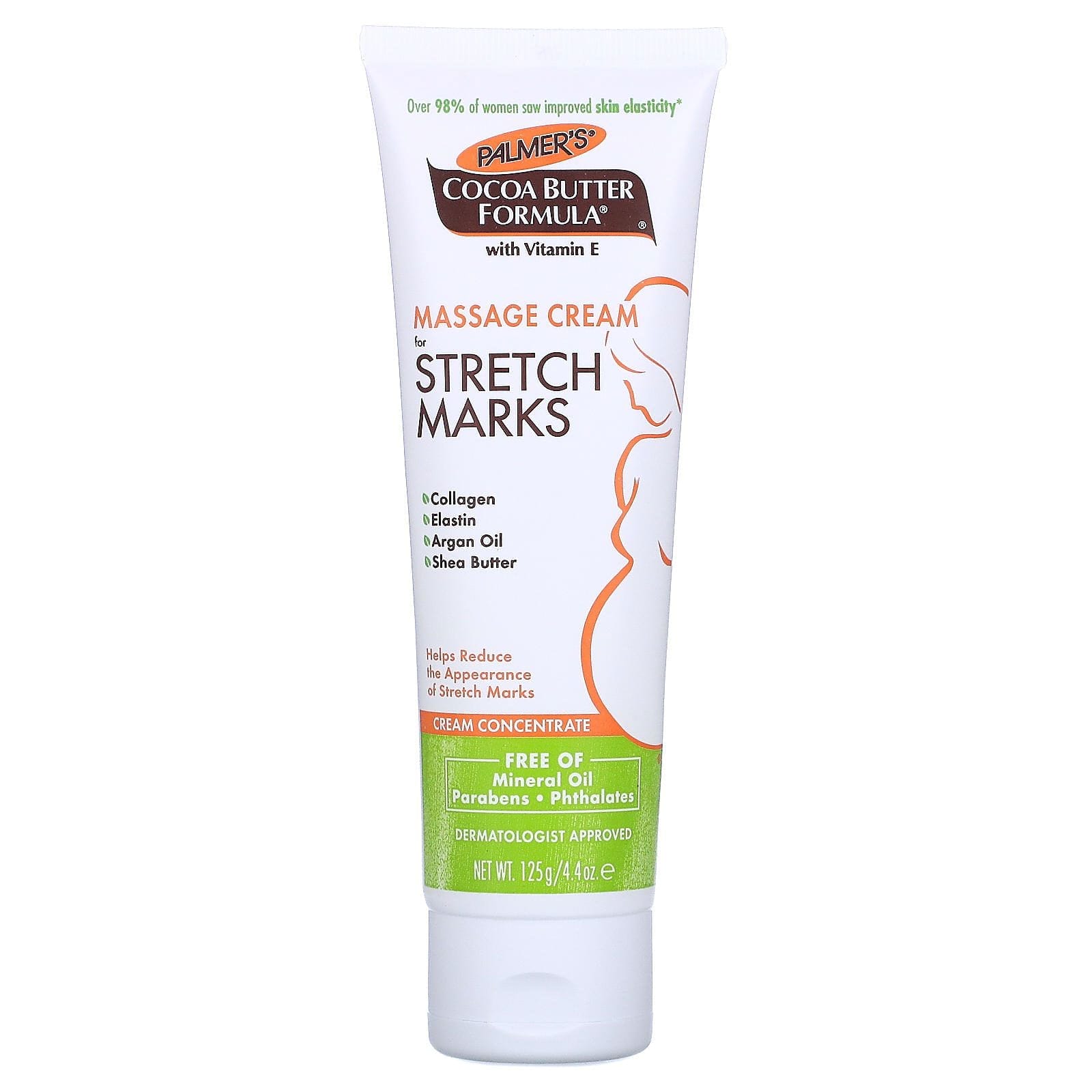 Palmer's, Fórmula de Manteca de Cacao, Crema de Masajes para Estrías, 4.4 oz (125 g)