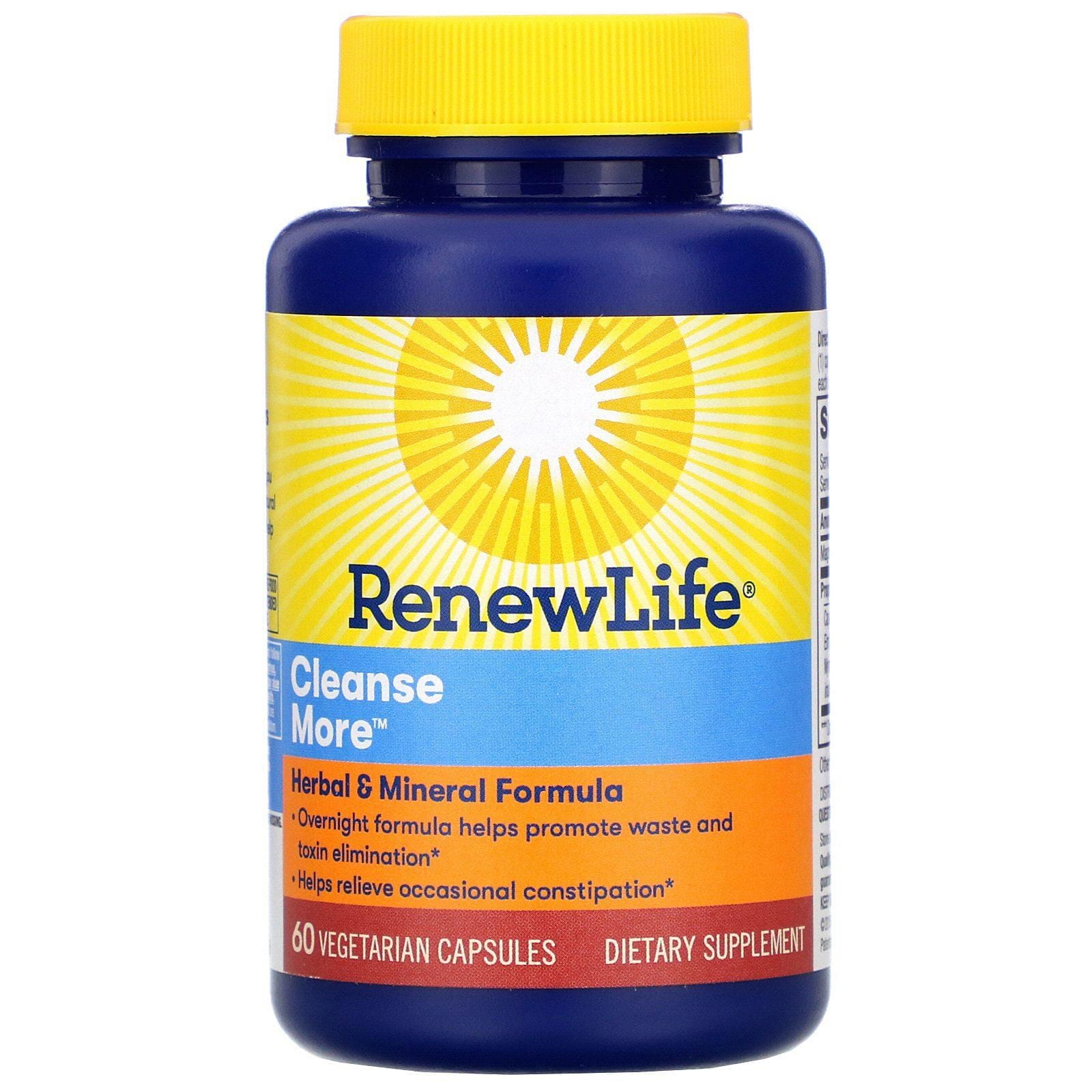 Renew Life, Cleanse More, 60 cápsulas vegetales