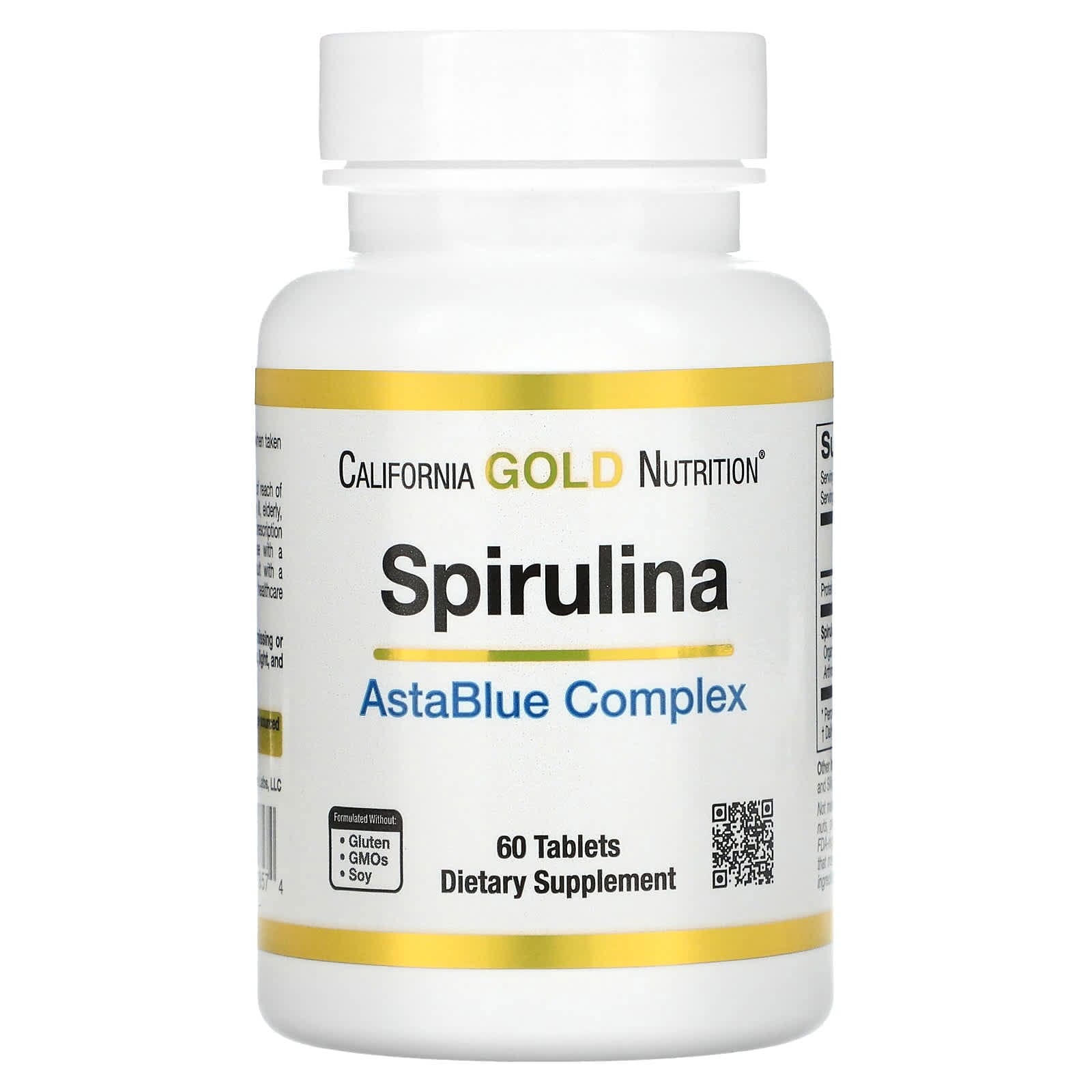 California Gold Nutrition, Espirulina con complejo AstaBlue, 60 comprimidos