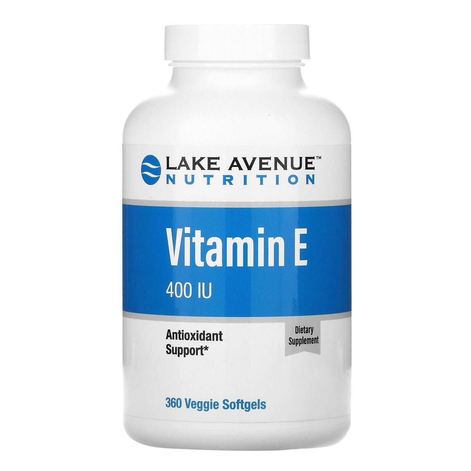 Lake Avenue Nutrition, Vitamina E, 400 UI, 360 cápsulas blandas vegetales