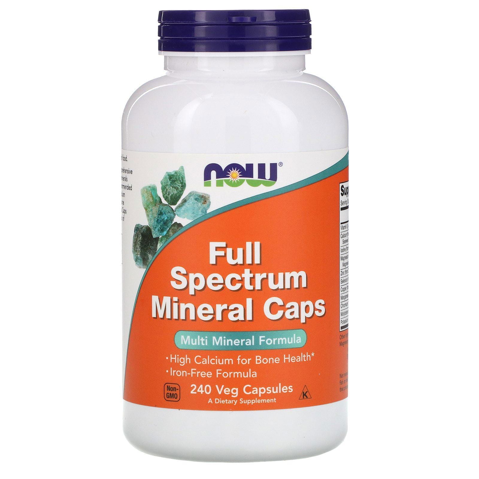 Now Foods, Cápsulas de minerales de espectro completo, 240 cápsulas