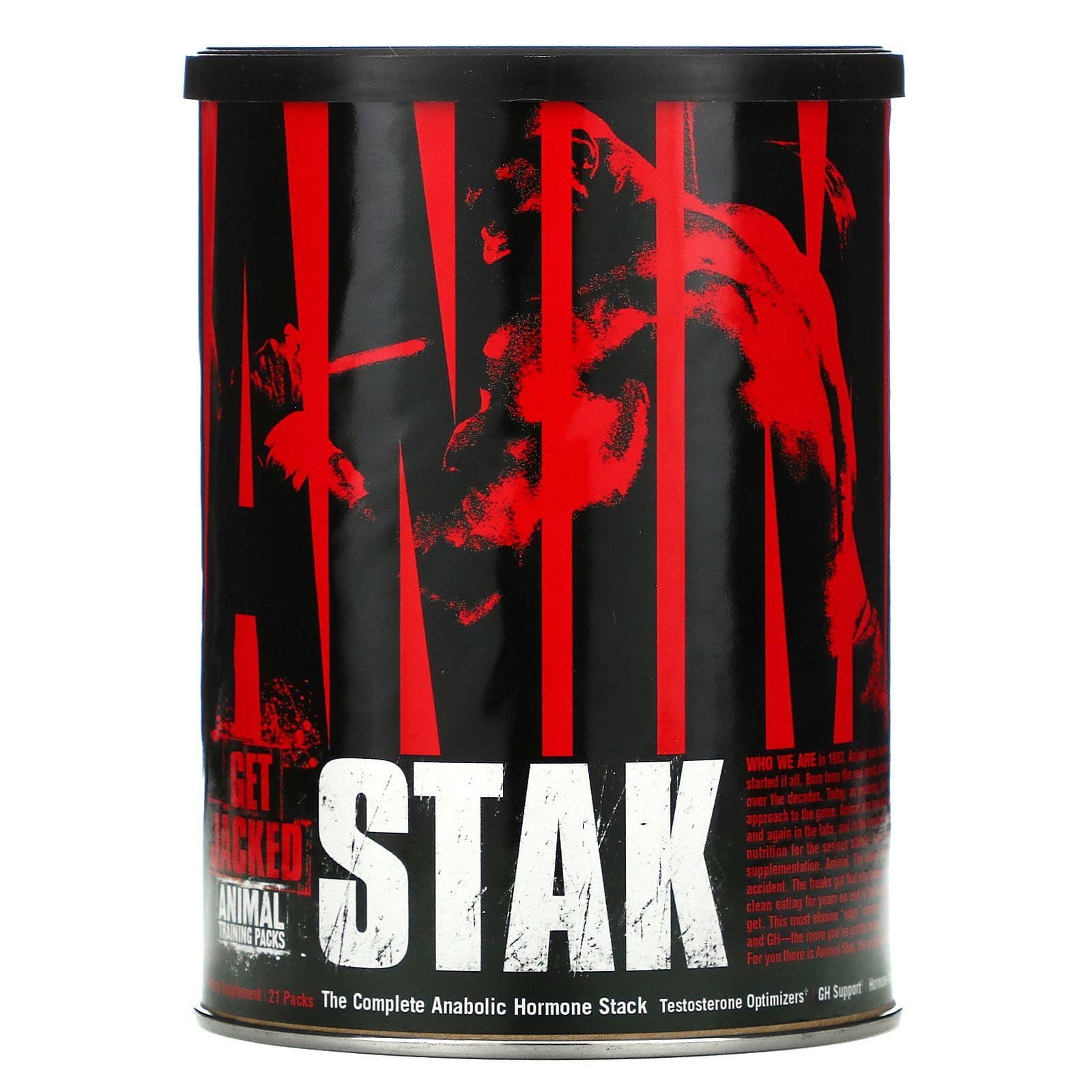 Universal Nutrition, Animal Stak, Combinación completa de hormonas anabólicas, 21 paquetes