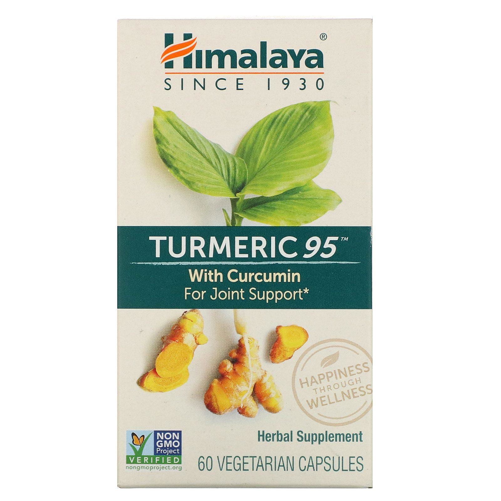 Himalaya, Cúrcuma 95 con curcumina, 60 cápsulas vegetarianas