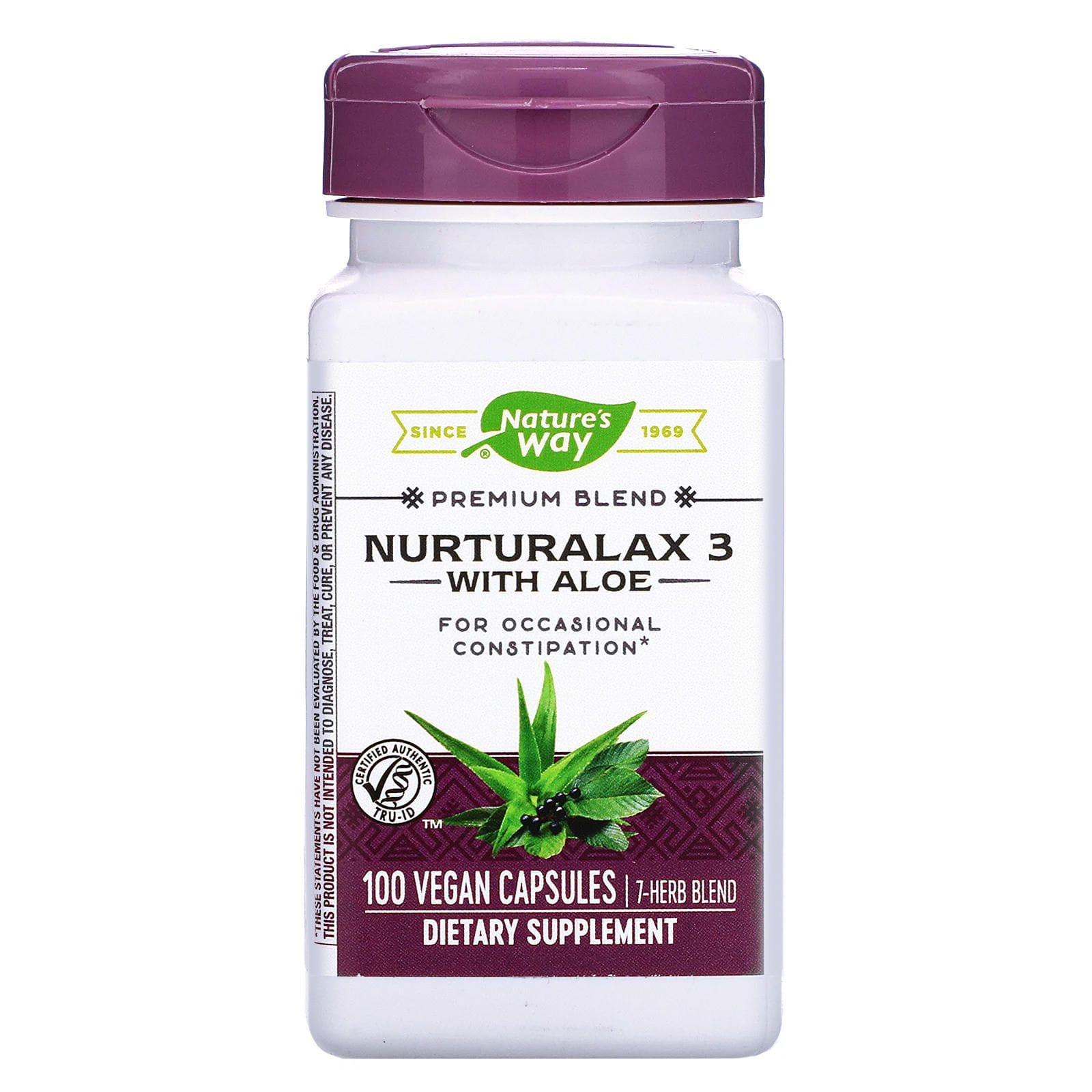 Nature's Way, Nurturalax 3 with Aloe, 100 Vegan Capsules