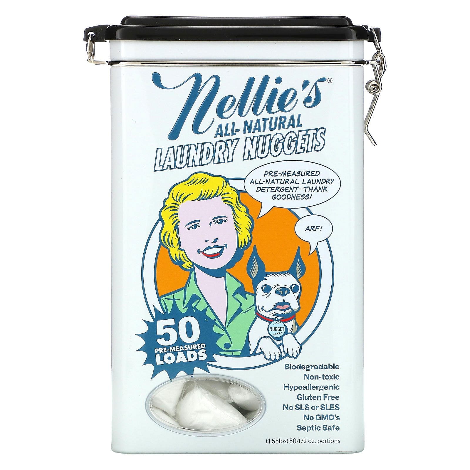 Nellie's, All-Natural, Laundry Nuggets, 50 Loads, 1/2 oz Portions