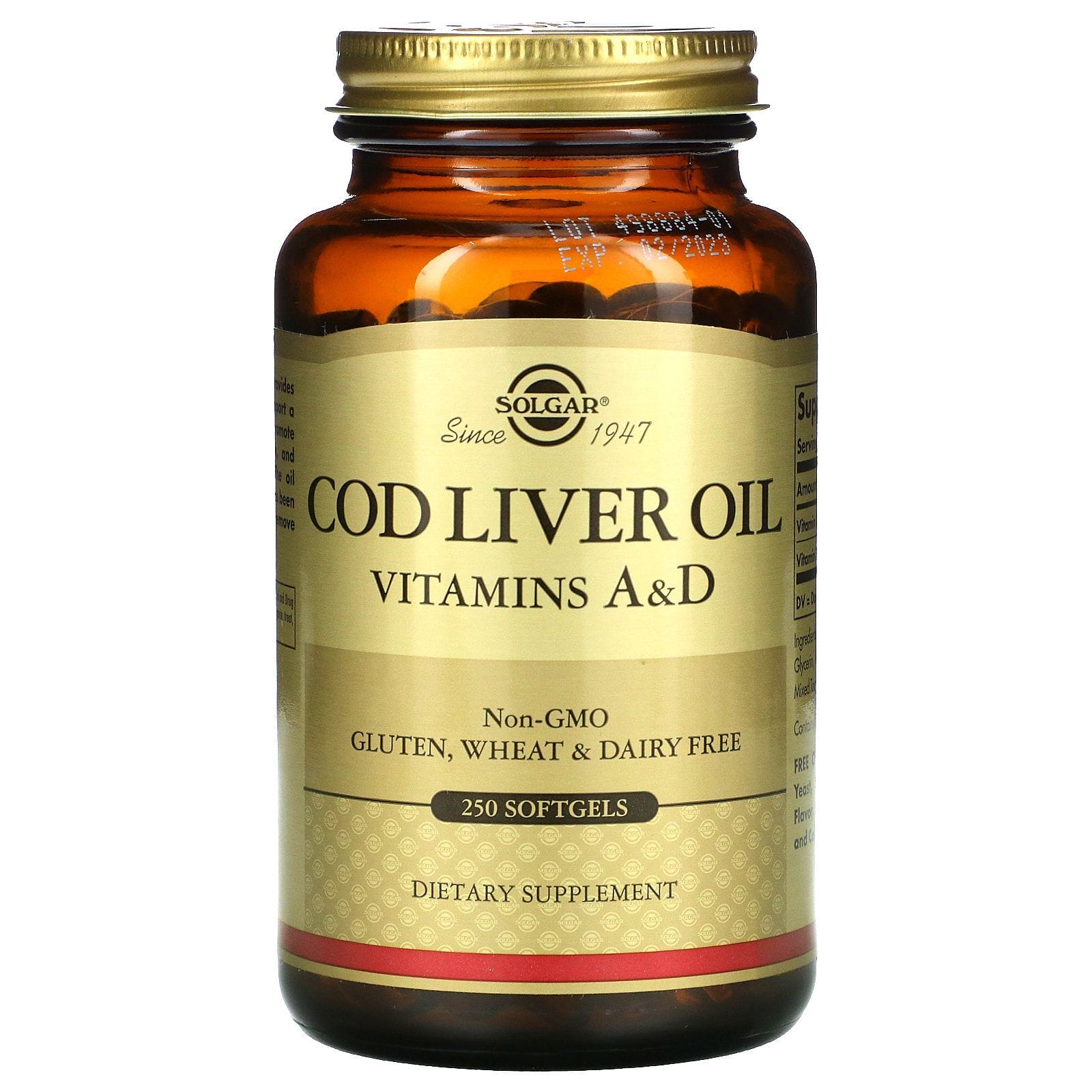 Solgar, Aceite de hígado de bacalao, 250 softgels