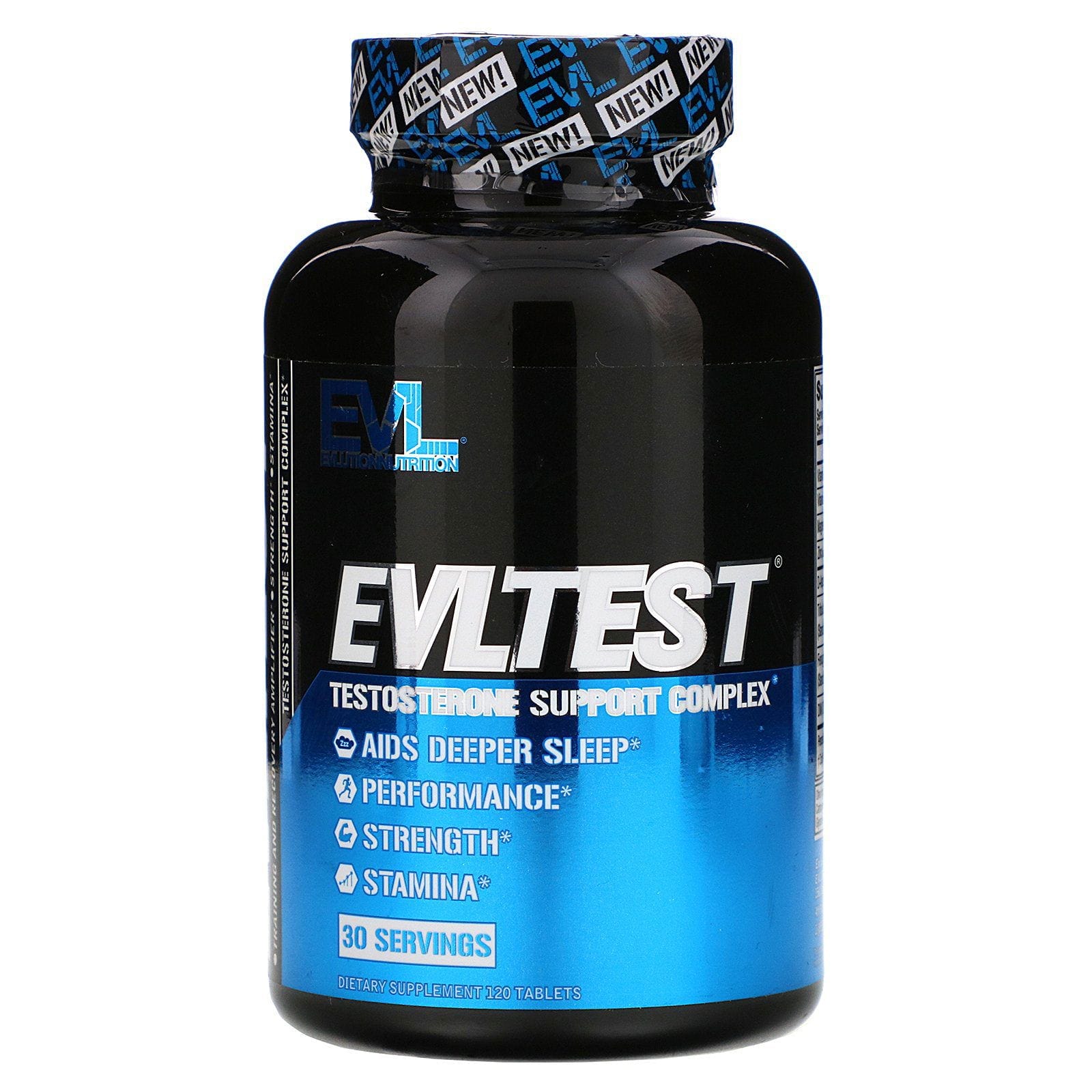 EVLution Nutrition, EVLTest, Complejo de refuerzo de testosterona, 120 comprimidos