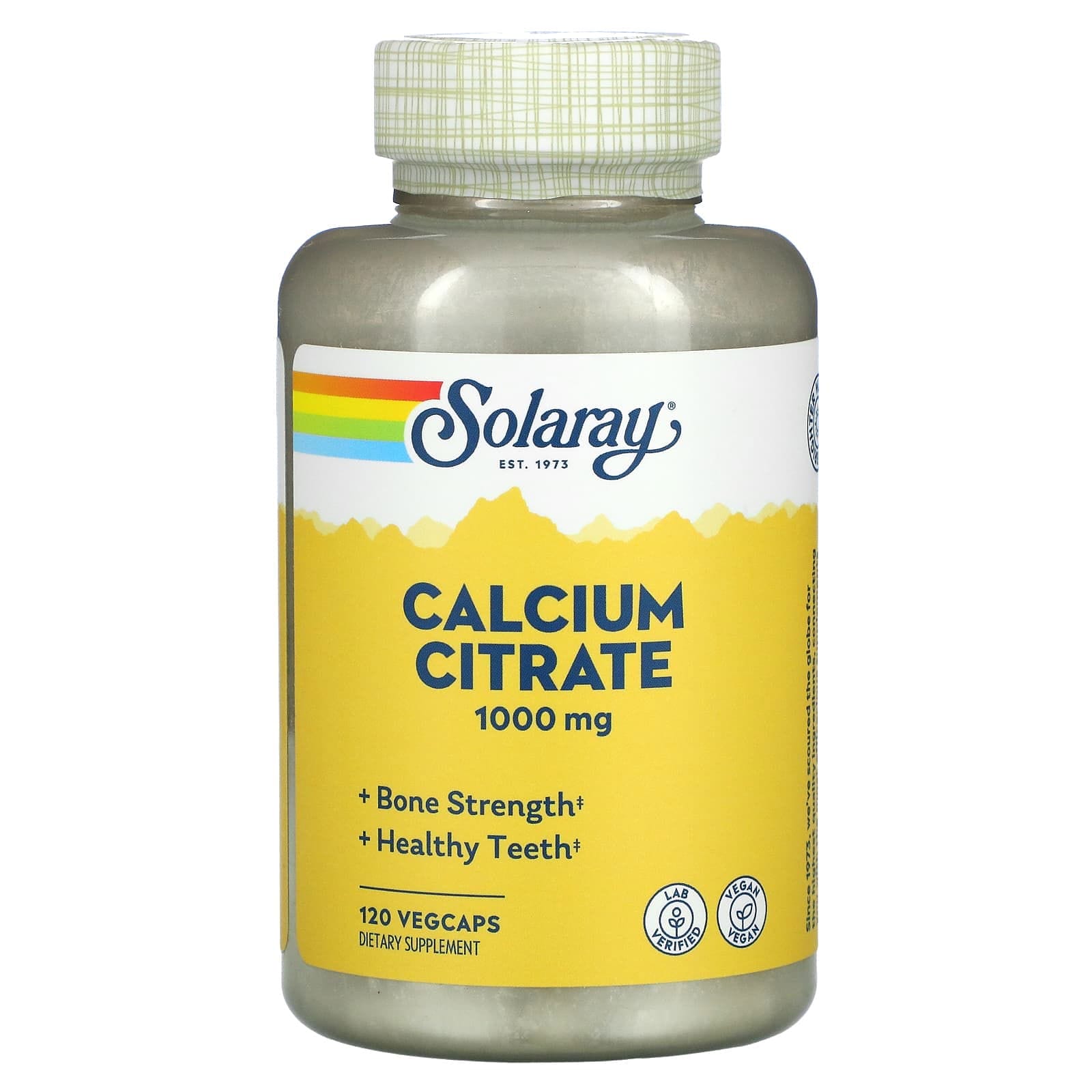 Solaray, Citrato de calcio, 250 mg, 120 cápsulas vegetales
