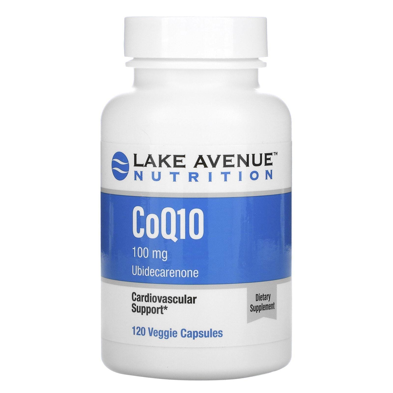 Lake Avenue Nutrition, CoQ10, Verificada por la farmacopea de Estados Unidos (USP), 100 mg, 120 cápsulas vegetales
