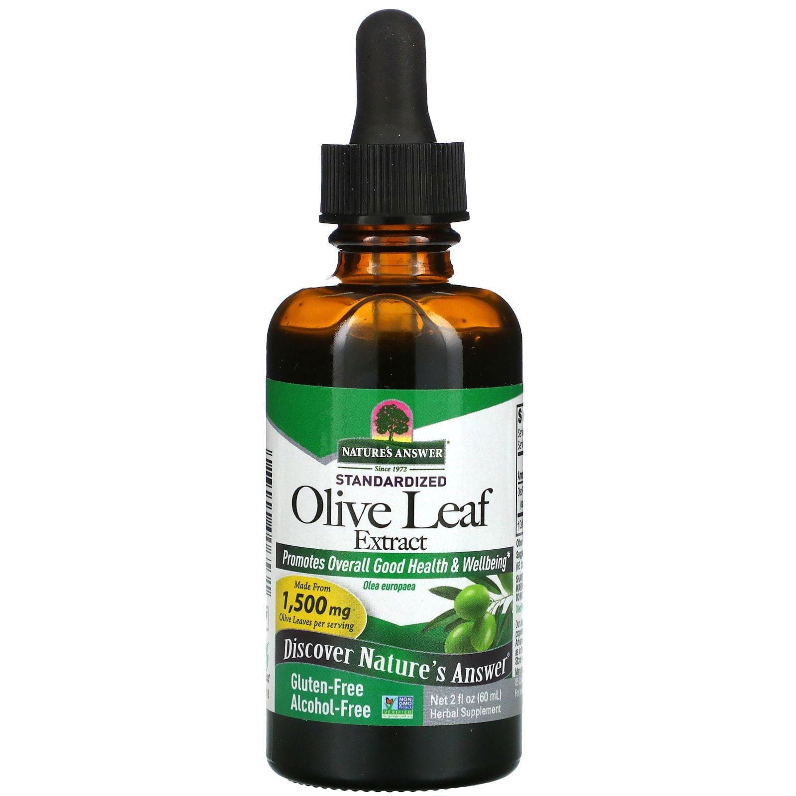 Nature's Answer, Hoja de olivo, Sin alcohol, 50 mg, 60 ml (2 oz. líq.)