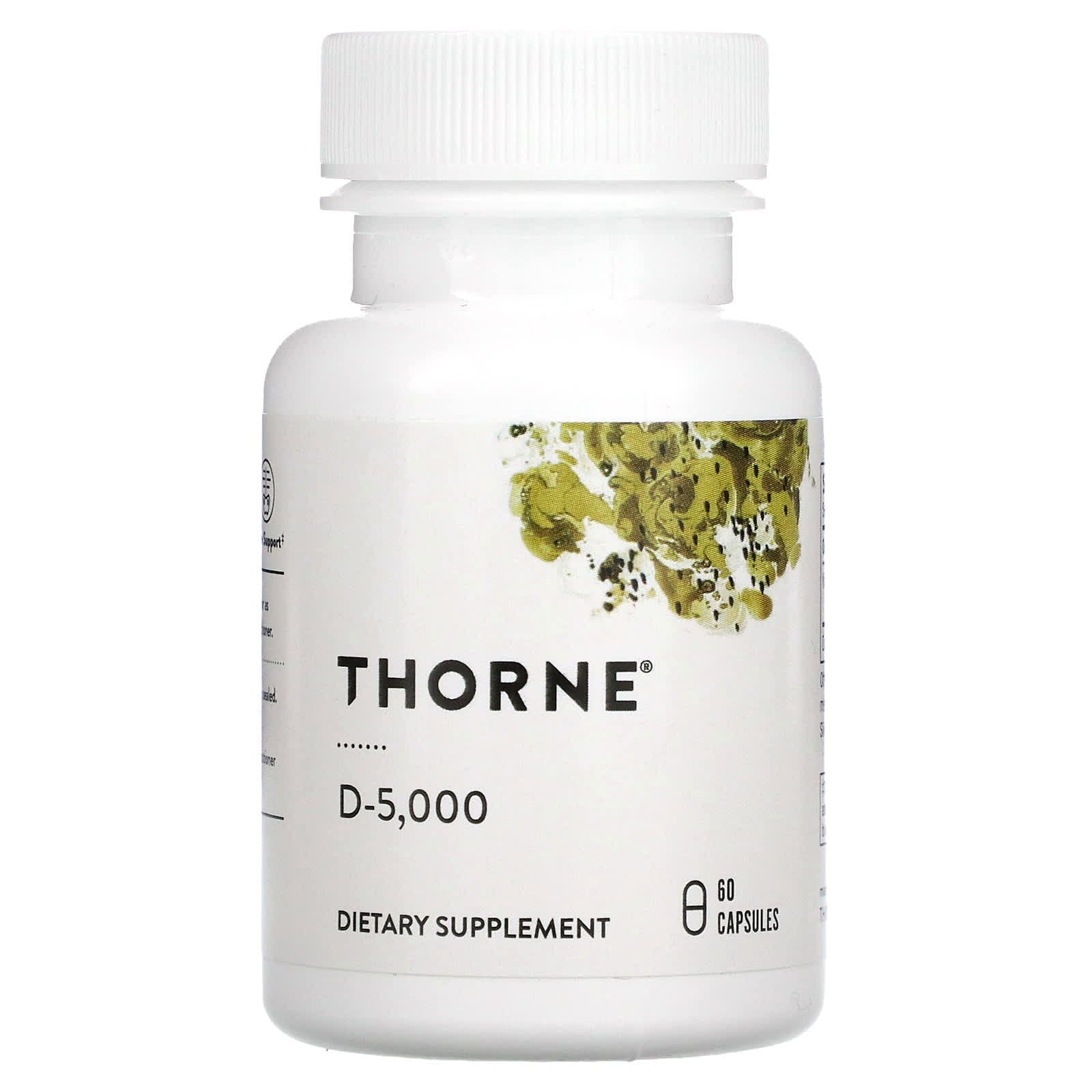 Thorne, Vitamina D 5000, 125 mcg (5000 UI), 60 cápsulas