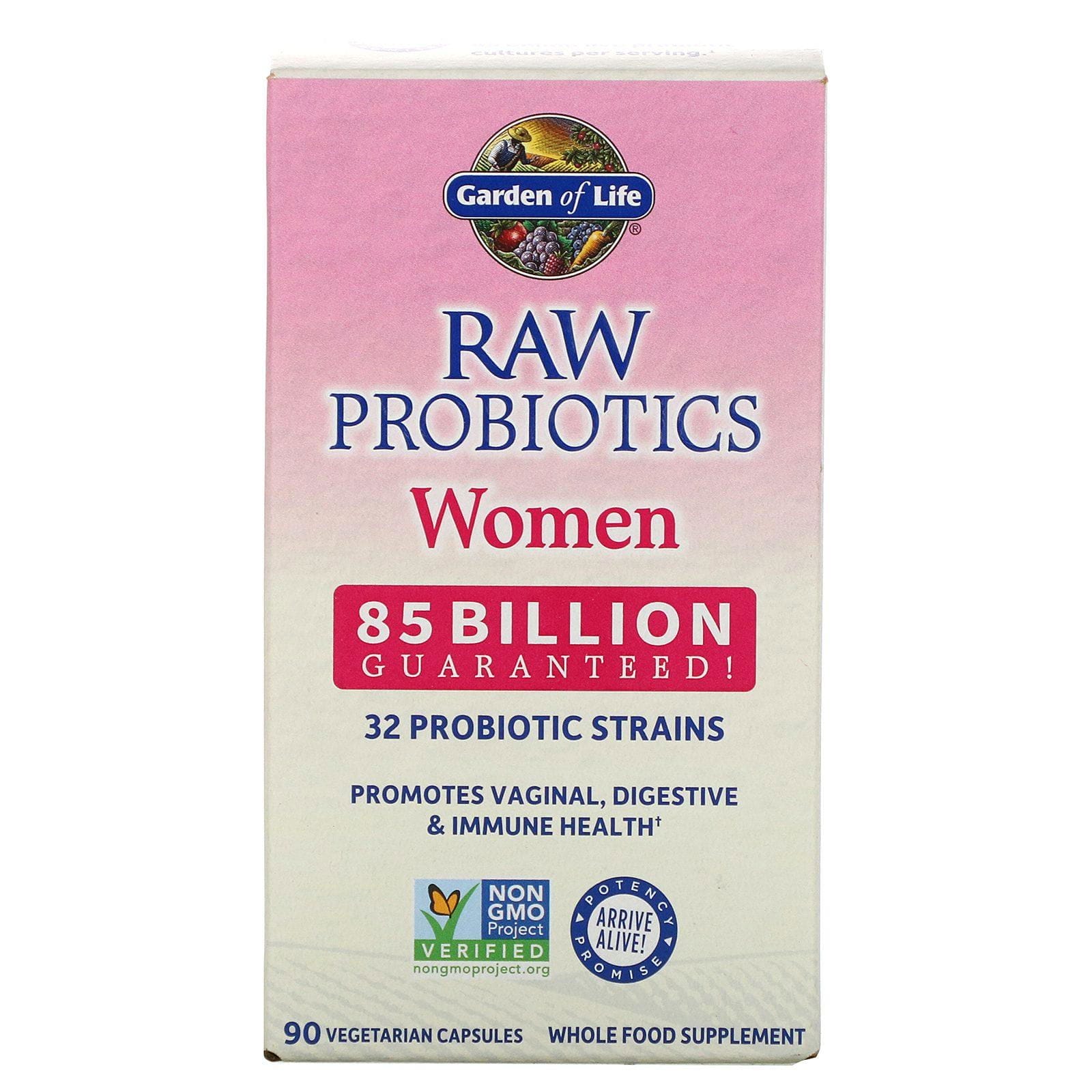 Garden of Life, RAW Probiotics, Para mujeres, 85.000 millones, 90 cápsulas vegetales
