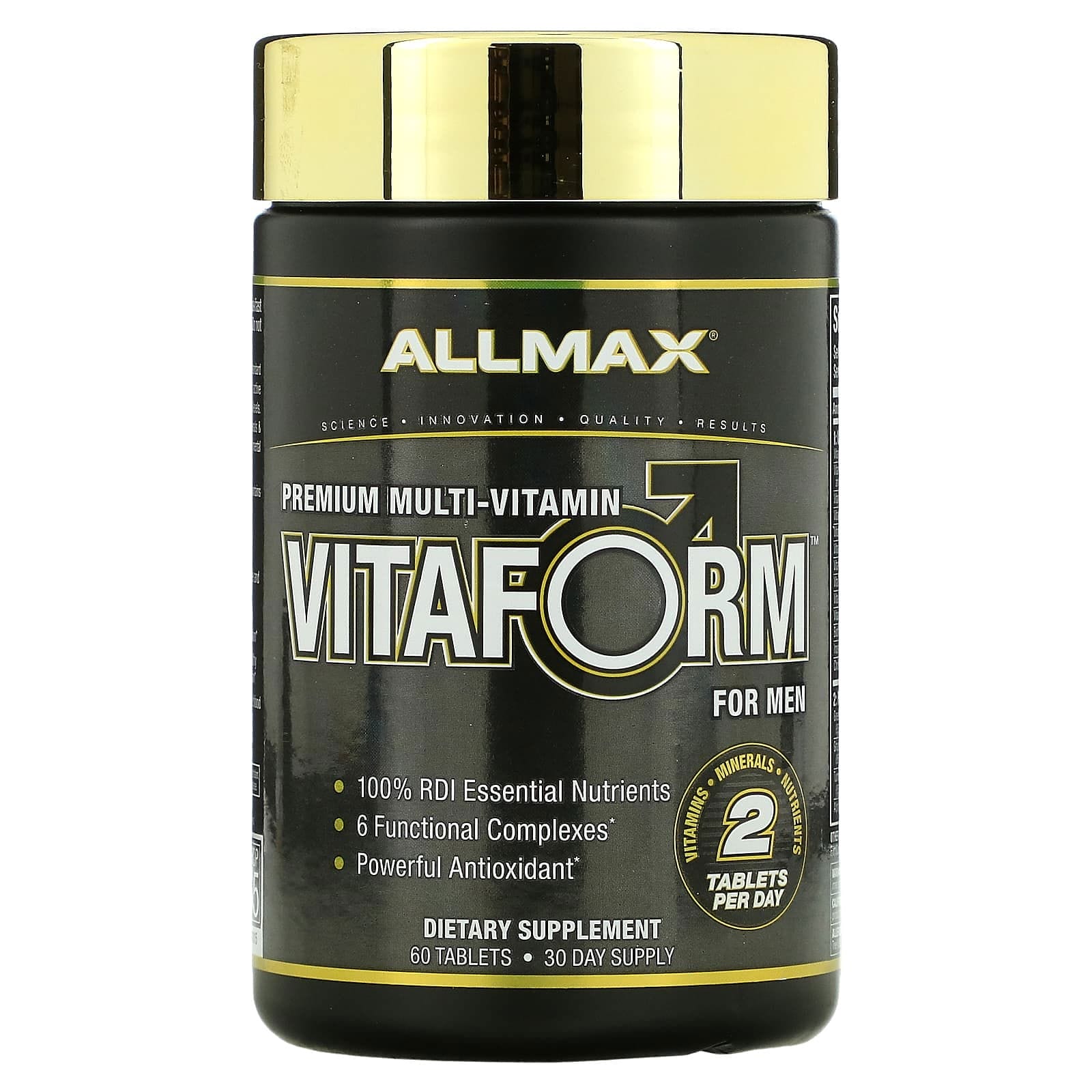 ALLMAX, Vitaform, Suplemento multivitamínico prémium para hombres, 60 comprimidos