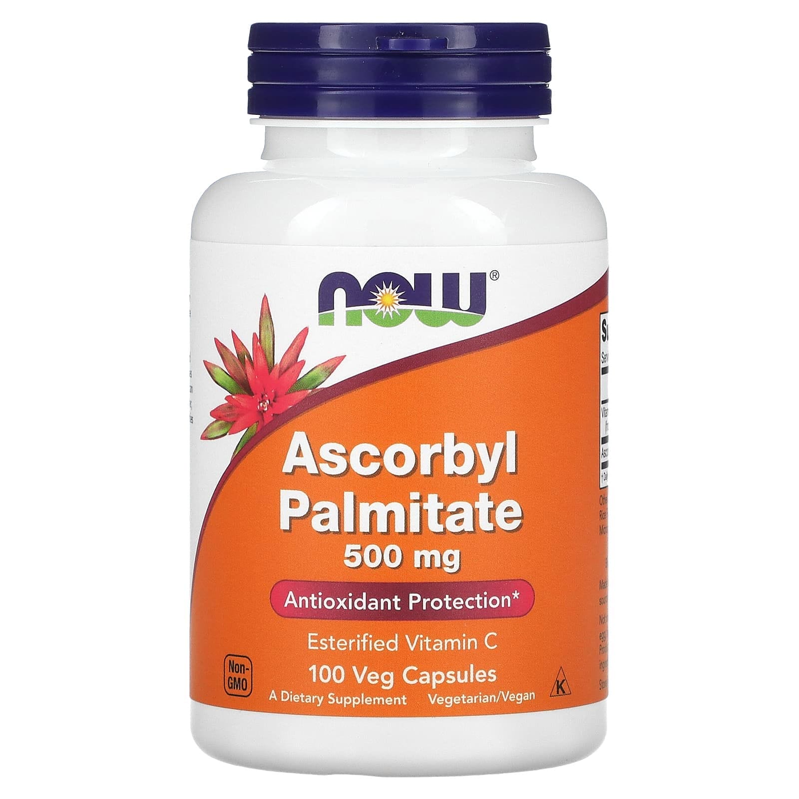 NOW Foods, Palmitato de ascorbilo, 500 mg, 100 cápsulas vegetales