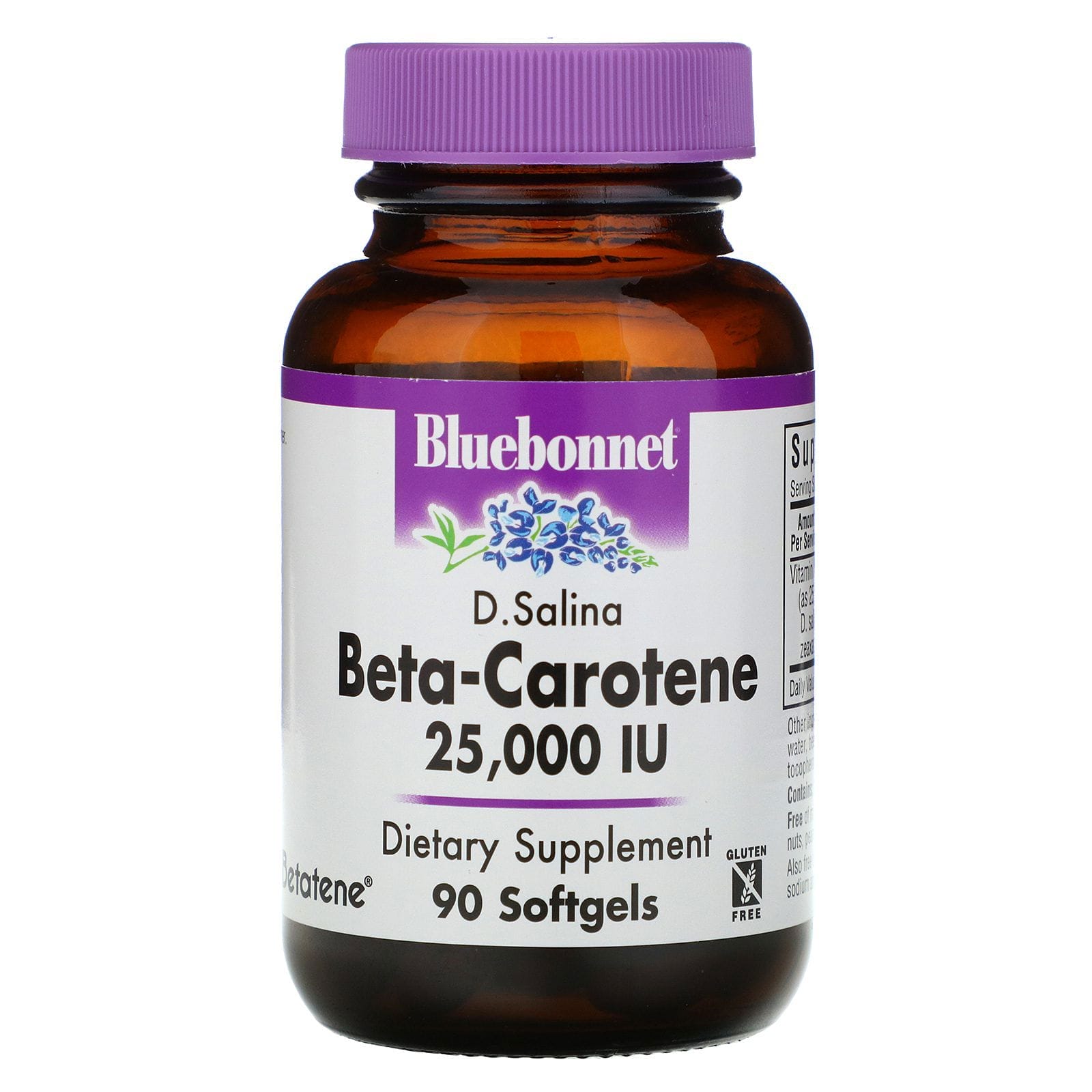 Bluebonnet Nutrition, Natural Beta-Carotene, 25,000 IU, 90 Cápsulas Gel Suave